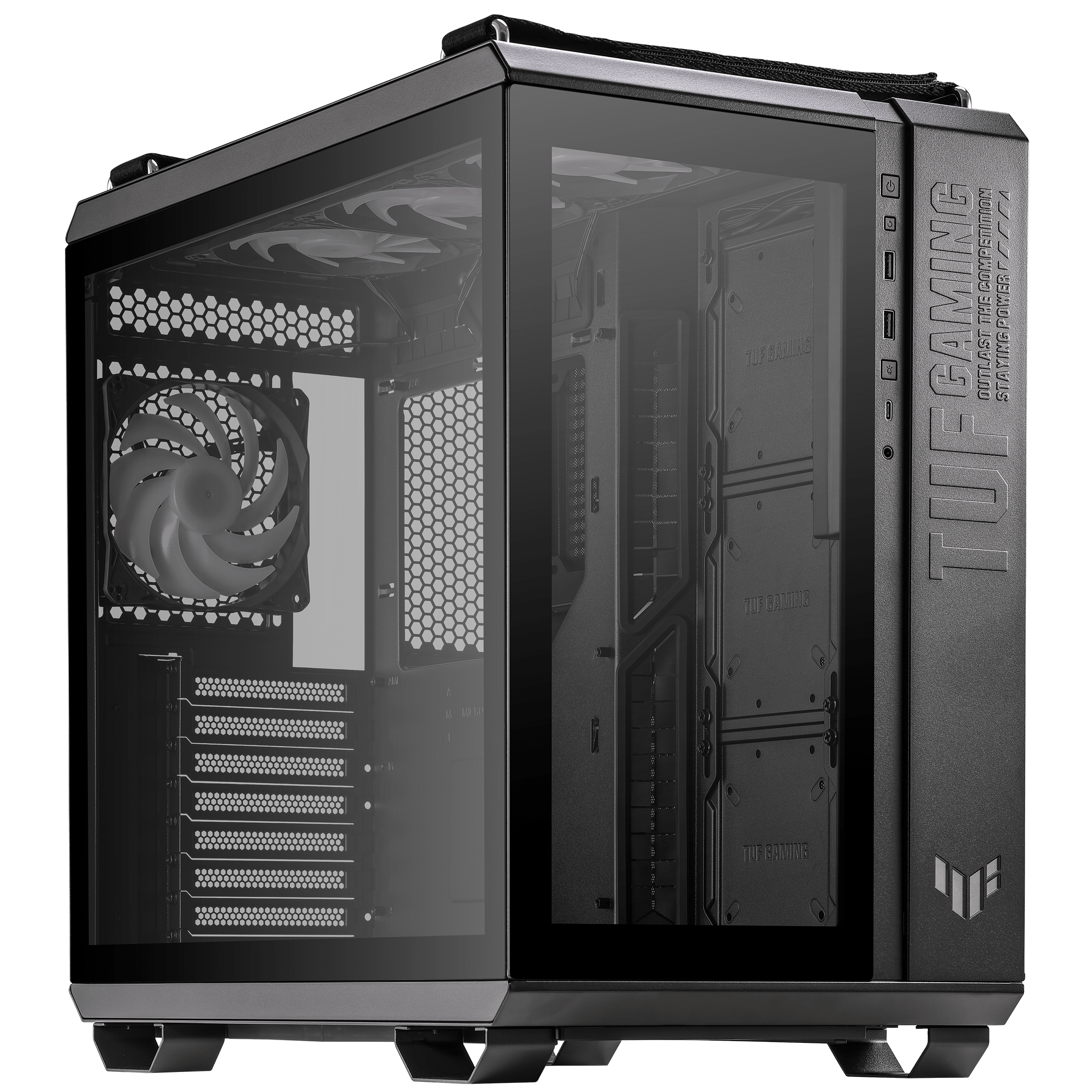 ASUS TUF Gaming GT502 Plus - Mid tower - ATX - Seitenteil mit Fenster (gehärtetes Glas)
