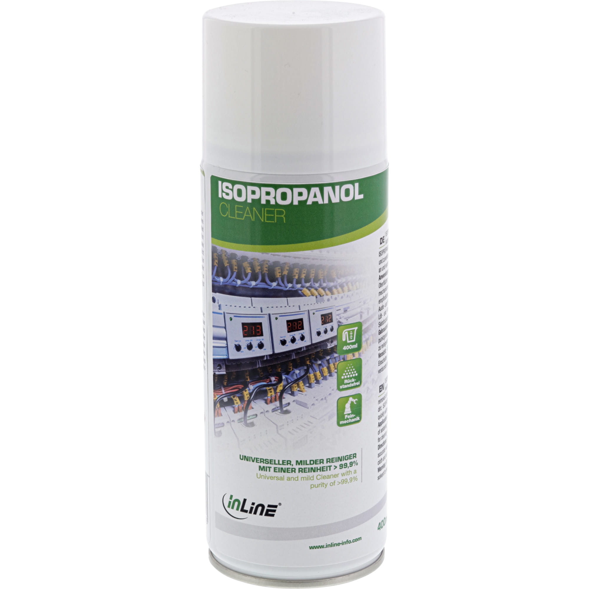 InLine Isopropanol - universeller - milder Reiniger - Reinheit > 99,9% - 400ml