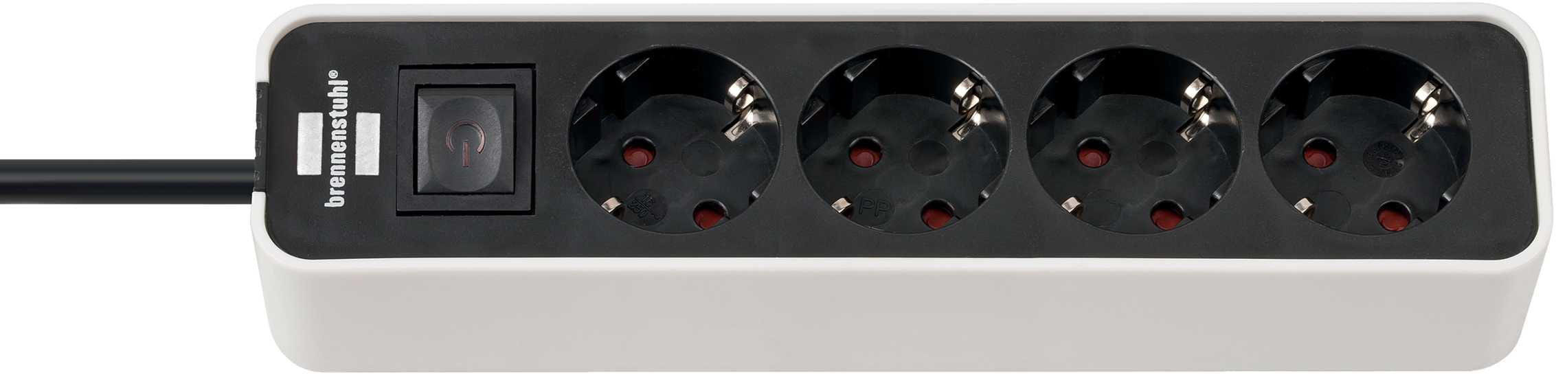 Brennenstuhl 1153240020, 1,5 m, Drinnen, IP20, Weiß, 4 AC-Ausgänge, 90 mm