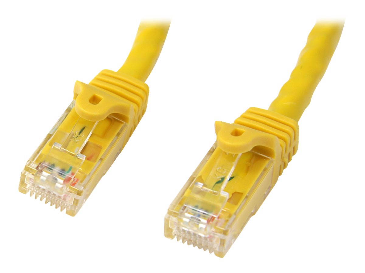 StarTech.com 3m CAT6 Ethernet Cable, 10 Gigabit Snagless RJ45 650MHz 100W PoE Patch Cord, CAT 6 10GbE UTP Network Cable w/Strain Relief, Yellow, Wiring is UL Certified/TIA - Category 6 - 24AWG (N6PATC3MYL)