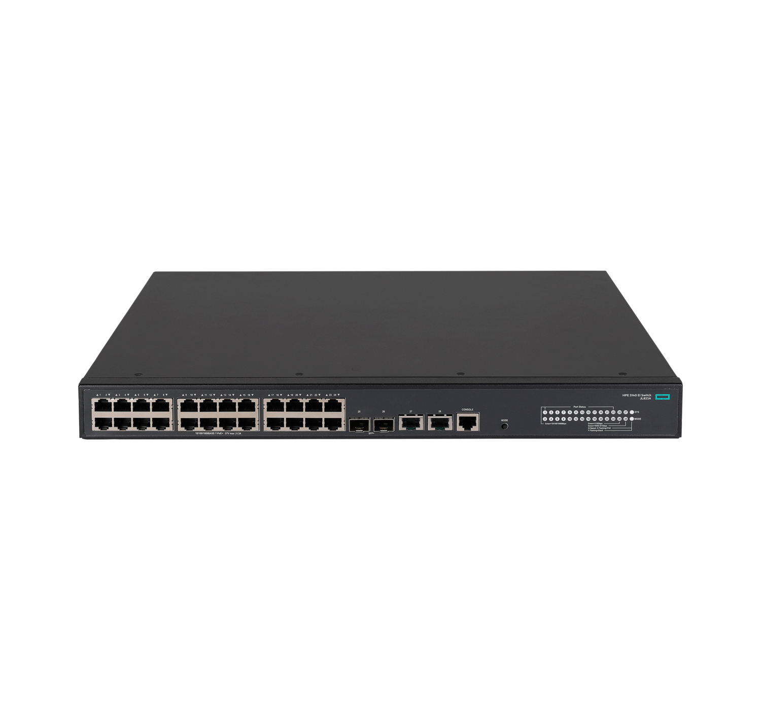 HPE FlexNetwork 5140 24G PoE+ 2SFP+ 2XGT EI - Switch - L3 - Smart - 24 x 10/100/1000 (PoE+)