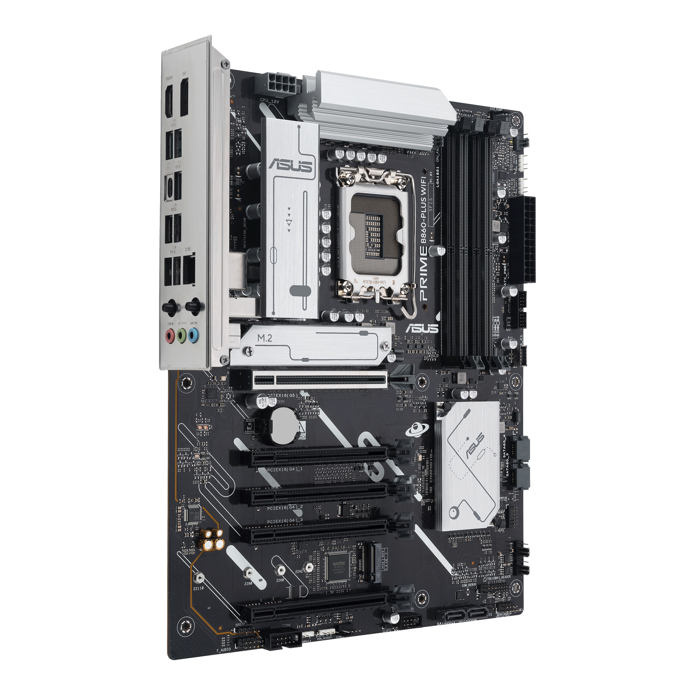 ASUS PRIME B860-PLUS WIFI - Motherboard - ATX - LGA1851 Sockel - B860 Chipsatz - USB-C 3.2 Gen 2x2, USB 3.2 Gen 2, USB 3.2 Gen 1, USB-C 3.2 Gen 1 - 2.5 Gigabit LAN, Bluetooth, Wi-Fi 6E - Onboard-Grafik (CPU erforderlich)
