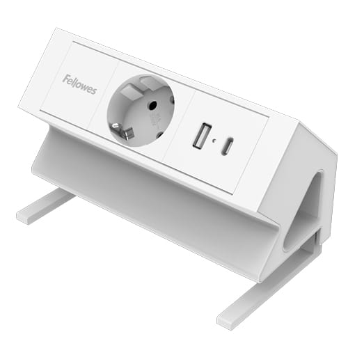Fellowes 100137173, 2 m, Drinnen, Typ F, Weiß, 1 AC-Ausgänge, 230 V