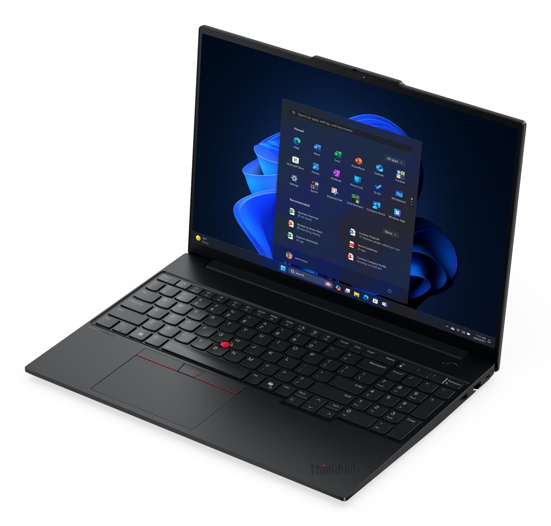 Lenovo ThinkPad E16 Gen 3 21SR - 180°-Scharnierdesign - Intel Core Ultra 5 225U - Win 11 Pro - Intel Graphics - 16 GB RAM - 512 GB SSD TCG Opal Encryption 2, NVMe - 40.6 cm (16")