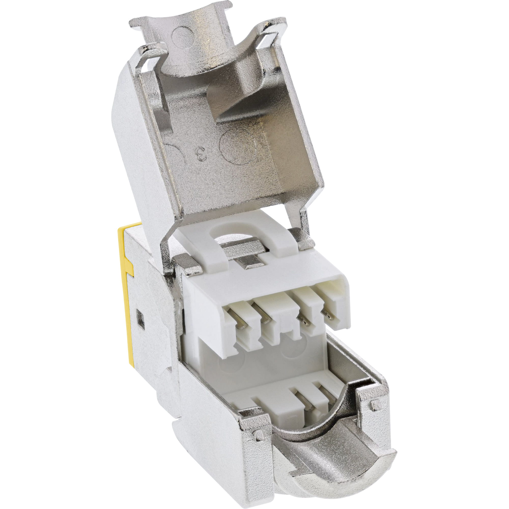 InLine Keystone RJ45 Buchse - geschirmt - Cat.6A - gelb 8er Pack
