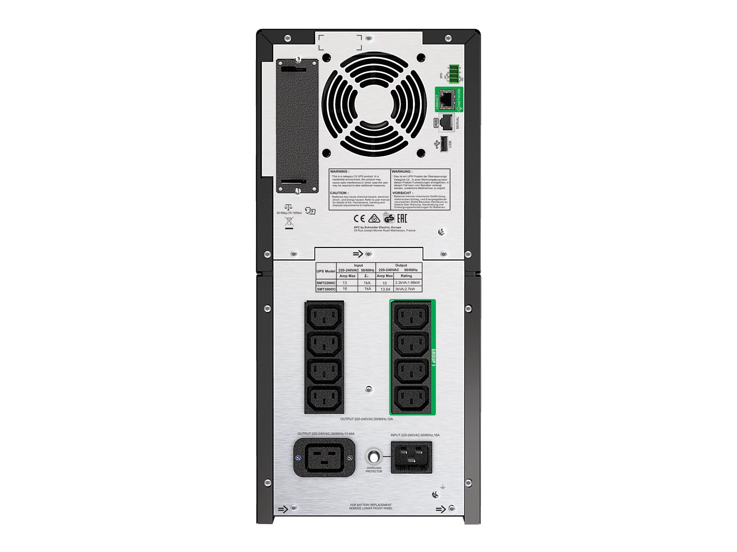 APC Smart-UPS SMT2200IC - USV - Wechselstrom 220/230/240 - Line-Interactive-USV APC Smart-UPS SMT2200IC - USV - Wechselstrom 220/230/240 - Line-Interactive-USV