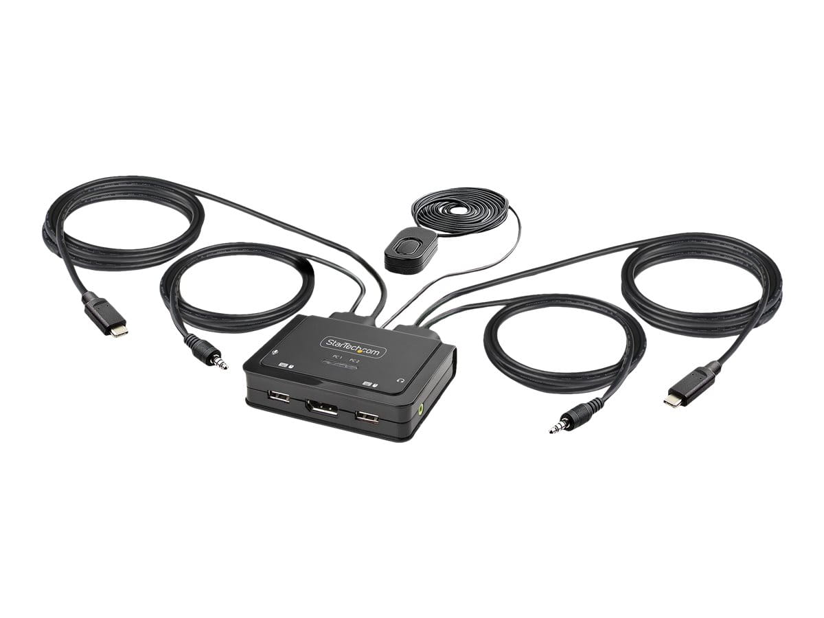 StarTech.com 2-Port USB-C Kabel KVM Switch, 4K60Hz