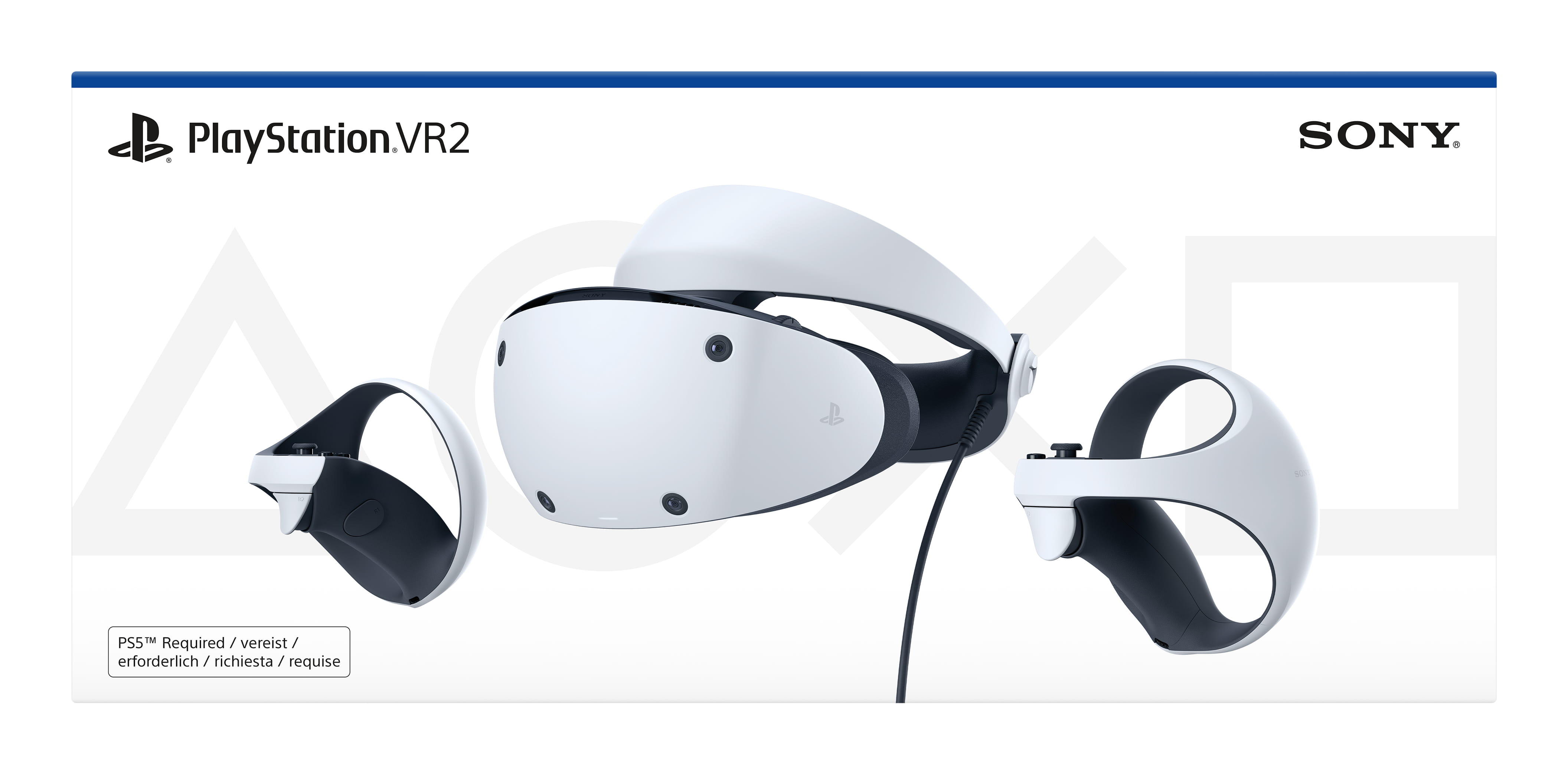 Sony PlayStation VR2, Dediziertes obenmontiertes Display, Schwarz, Weiß, 110°, Einfarbig, 110°, 120 Hz