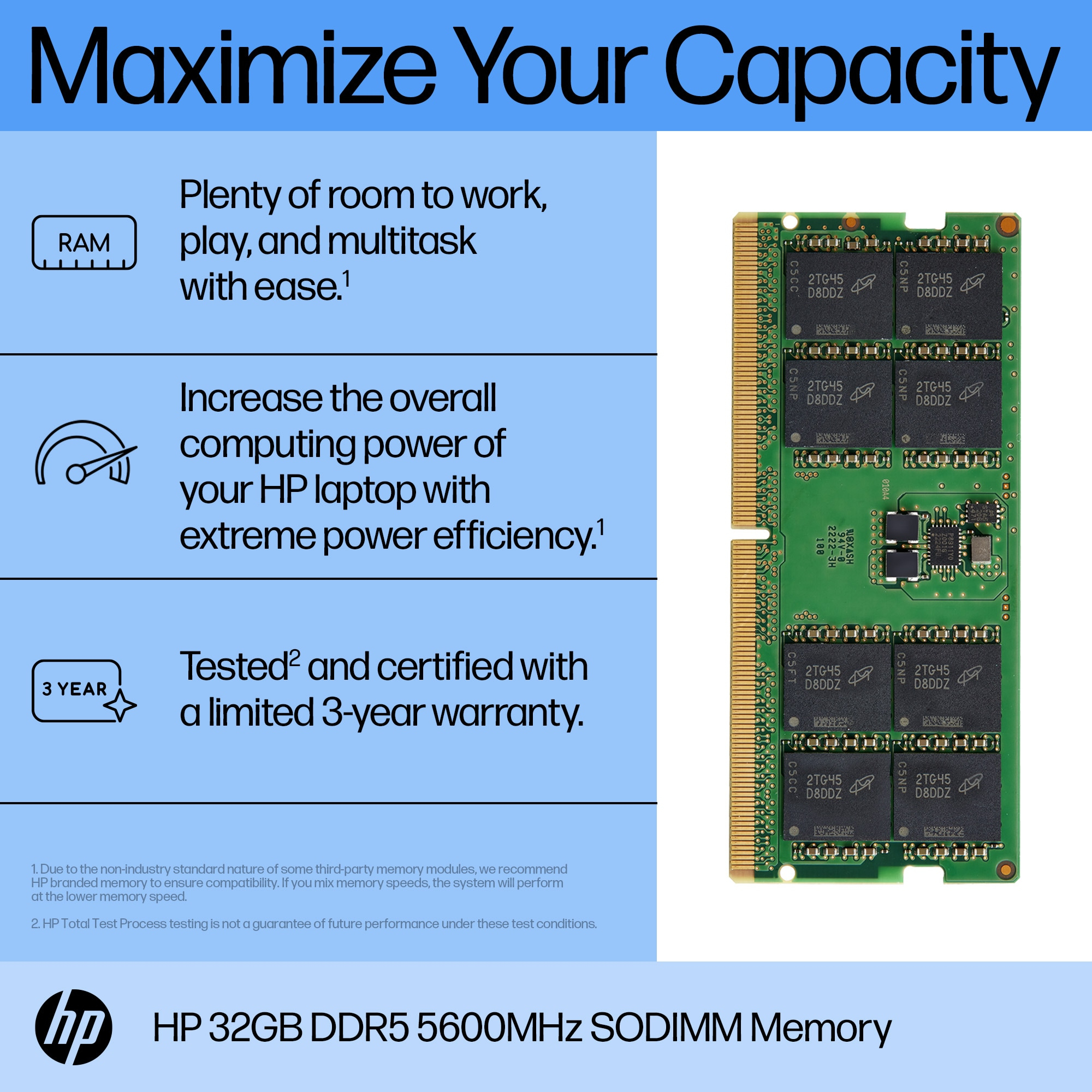 HP  DDR5 - Modul - 32 GB - SO DIMM 262-PIN - 5600 MHz / PC5-44800