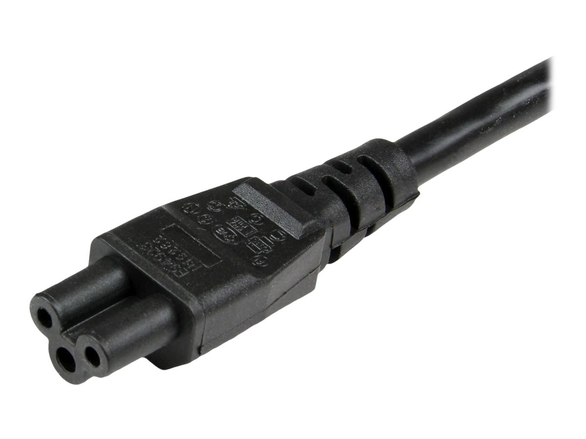 StarTech.com 1 m Laptop Ladekabel, EU Schuko auf C5, 2,5A 250V, 18AWG, Notebook / Laptop Ersatzstromkabel, Laptop Netzteil Stromkabel, Kleeblatt/Mickey Mouse Netzkabel (PXTNB3SEU1M)