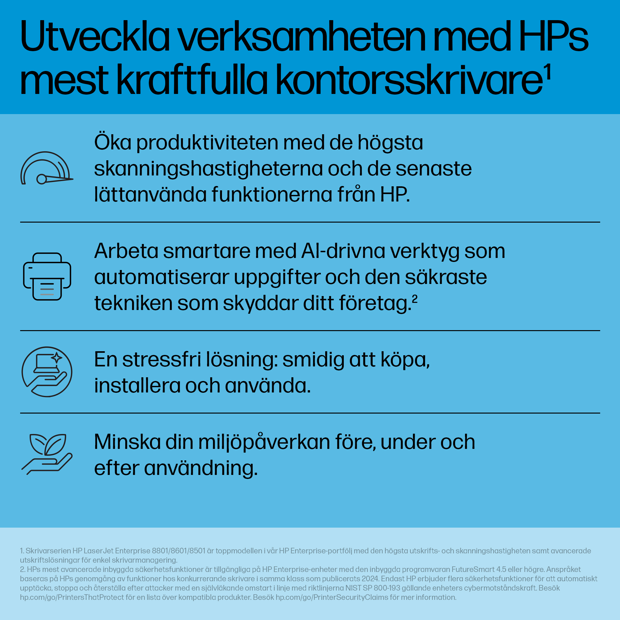HP LaserJet Enterprise 8501x+ - Drucker - s/w