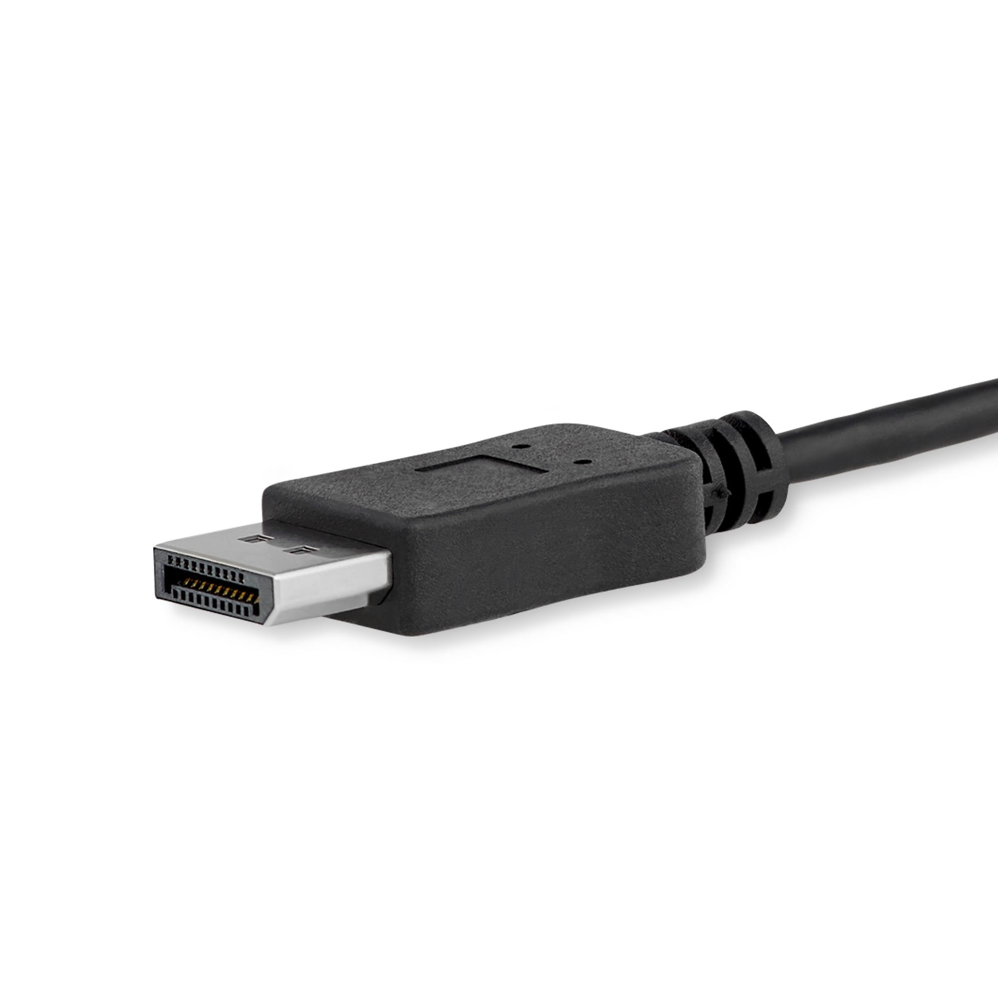StarTech.com 6ft/1.8m USB C to DisplayPort 1.2 Cable 4K 60Hz, USB-C to DisplayPort Adapter Cable HBR2, USB Type-C DP Alt Mode to DP Monitor Video Cable, Works with Thunderbolt 3, Black - USB-C Male to DP Male - DisplayPort-Kabel - 24 pin USB-C (M)