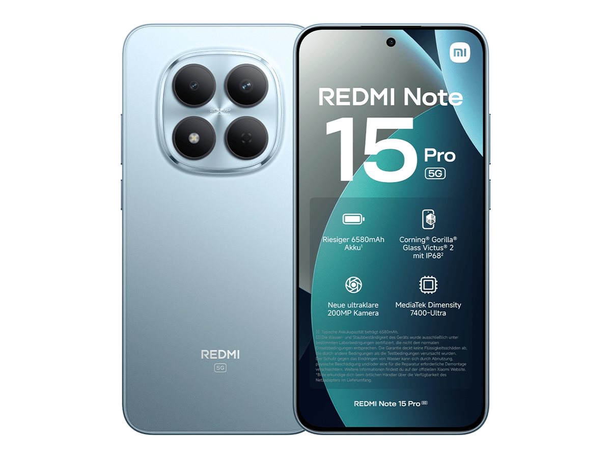 Xiaomi Redmi Note 15 Pro - 5G Smartphone - Dual-SIM - RAM 8 GB / Interner Speicher 256 GB - OLED-Display - 6.83" - 2772 x 1280 Pixel (120 Hz)