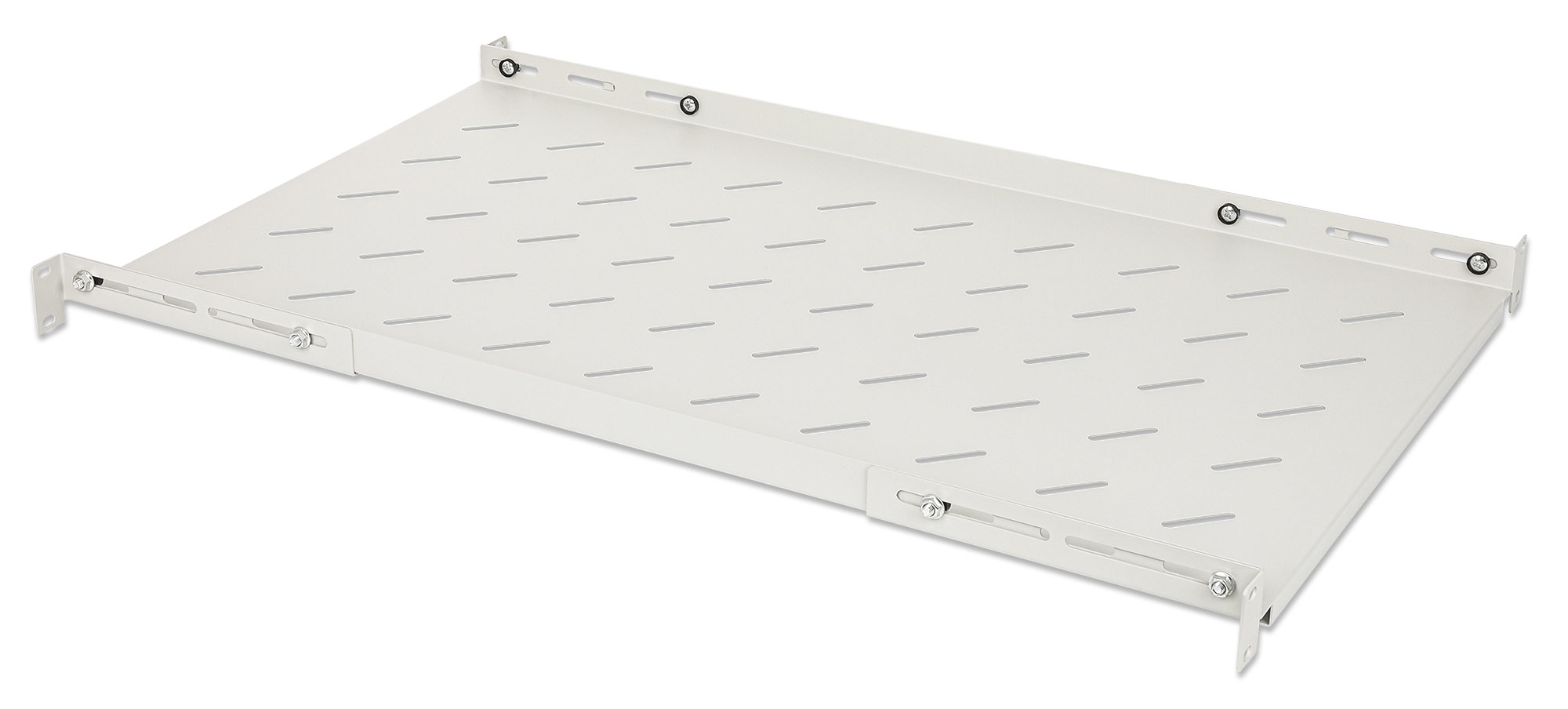Intellinet Rack - Regal - mit variablen Schienen, feste Montage - Grau, RAL 7035 - 1U - 48.3 cm (19")
