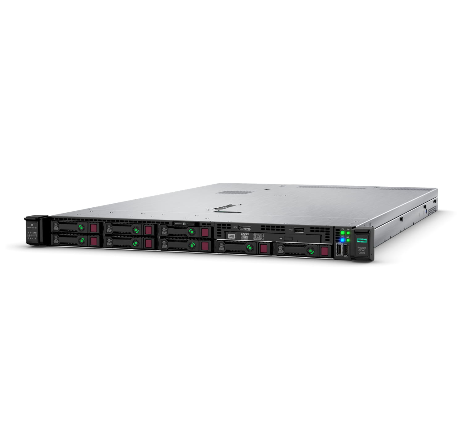 HPE ProLiant DL360 Gen10 - 1U - zweiweg - 1 x Xeon Silver 4208 / 2.1 GHz - RAM 32 GB - SATA/SAS - Hot-Swap 6.4 cm (2.5")