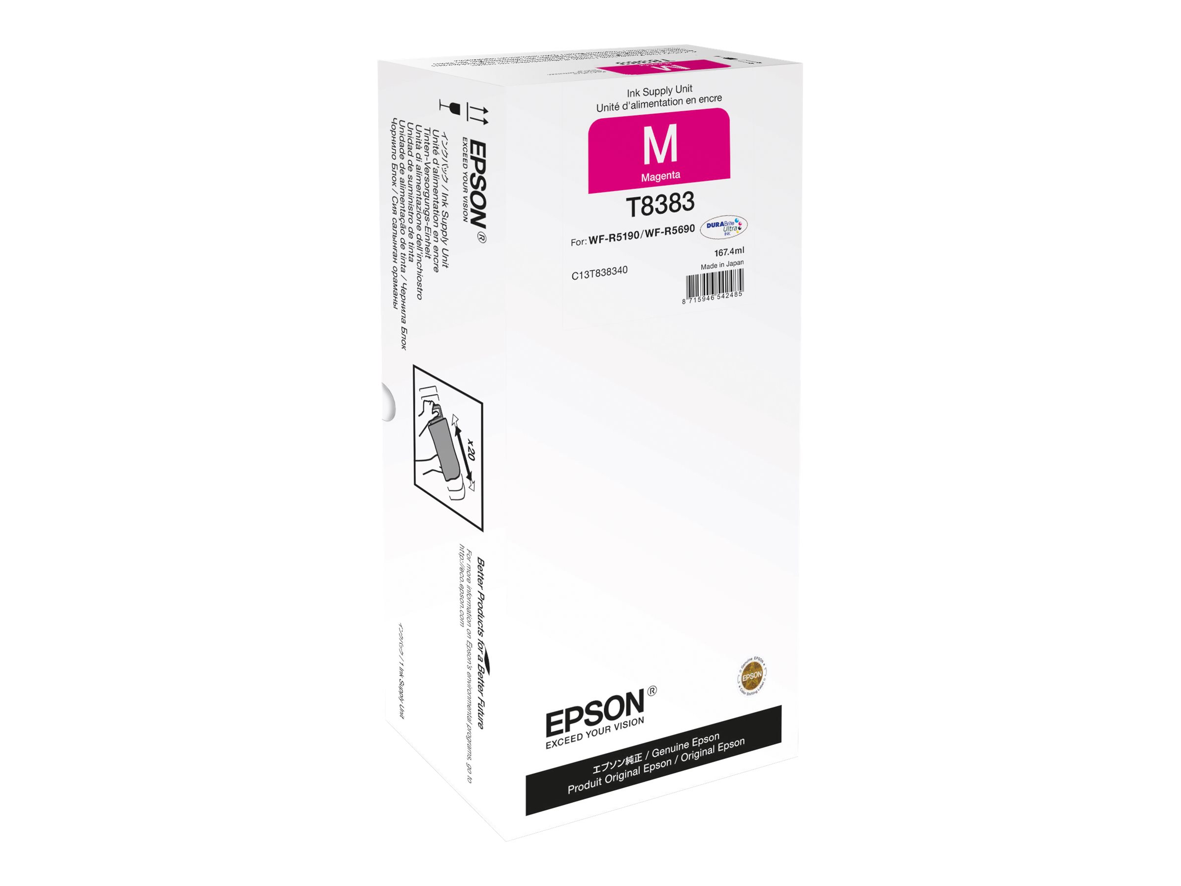 Epson T8383 - 167.4 ml - Magenta - original - Nachfülltinte