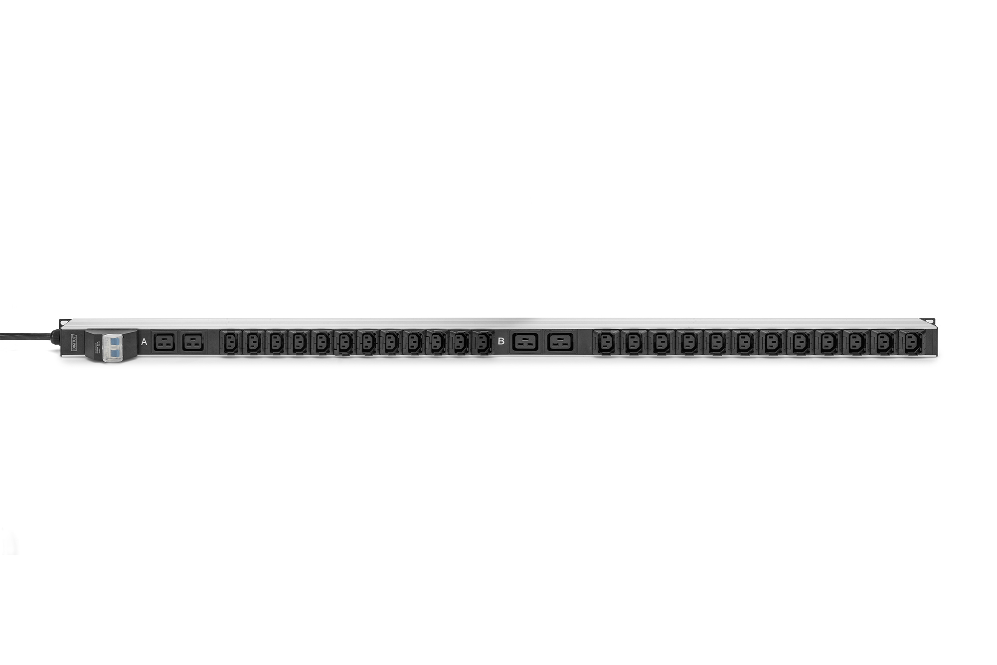 DIGITUS Basis IT PDU, 1-phasig 32A, 24 x C13, 4 x C19, 3 m Zuleitung, IEC 60309 32 A Stecker