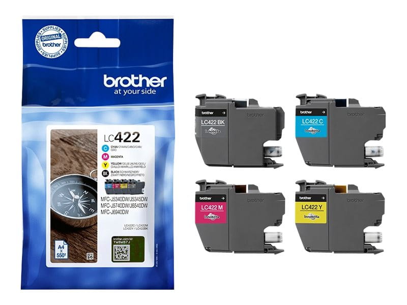 Brother LC422 Value Pack - 4er-Pack - Schwarz, Cyan, Magenta, Gelb