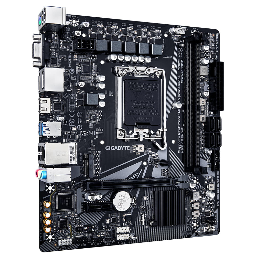 Gigabyte H610M S2H V2 - 1.0 - Motherboard - micro ATX - LGA1700-Sockel - H610 Chipsatz - USB 3.2 Gen 1 - Gigabit LAN - Onboard-Grafik (CPU erforderlich)
