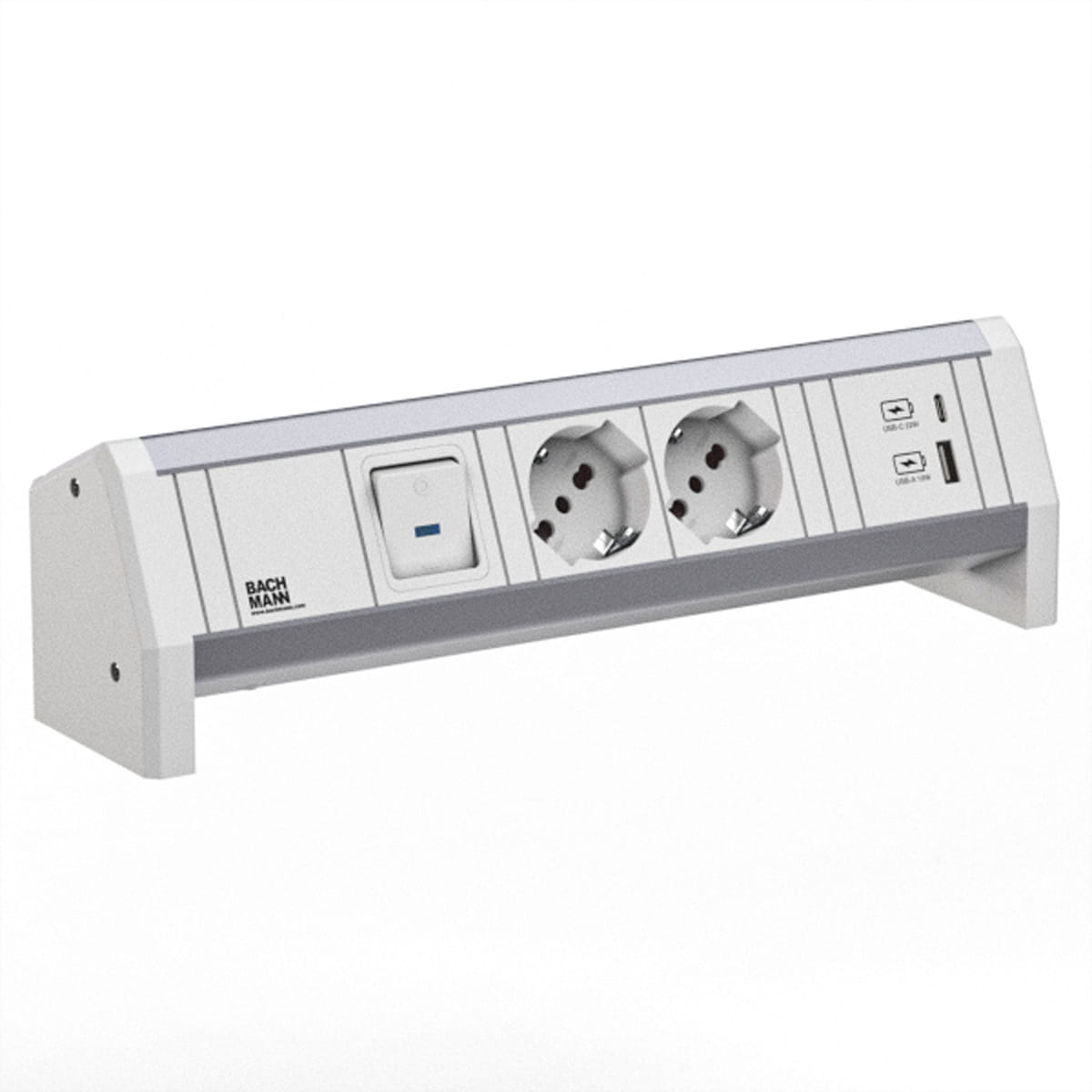 Bachmann DESK 1 - Steckdosenleiste - Eingabe, Eingang GST18 - Ausgangsanschlüsse: 2 (2 x GST18, USB, Typ C)
