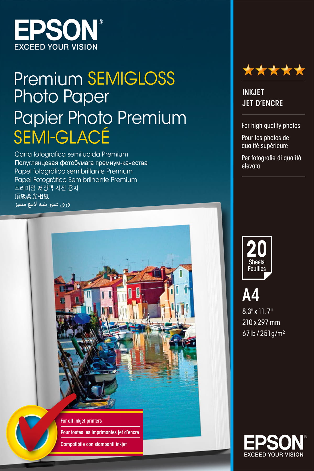 Epson Premium - Halbglänzend - A4 (210 x 297 mm)
