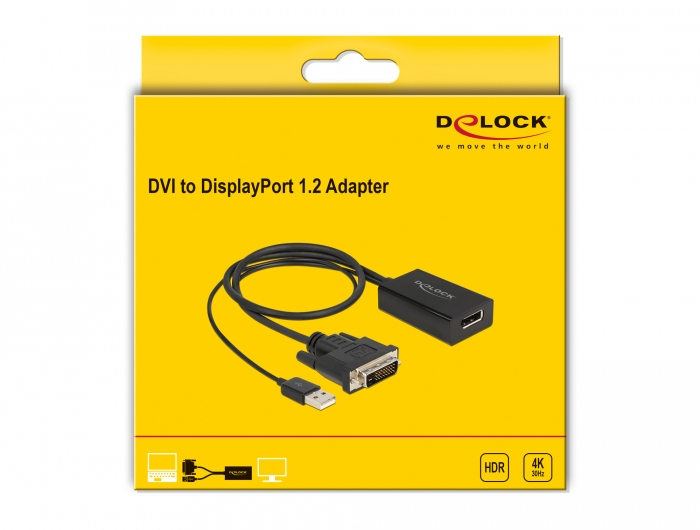 Delock Adapterkabel - DVI-D, USB (nur Strom) (M)