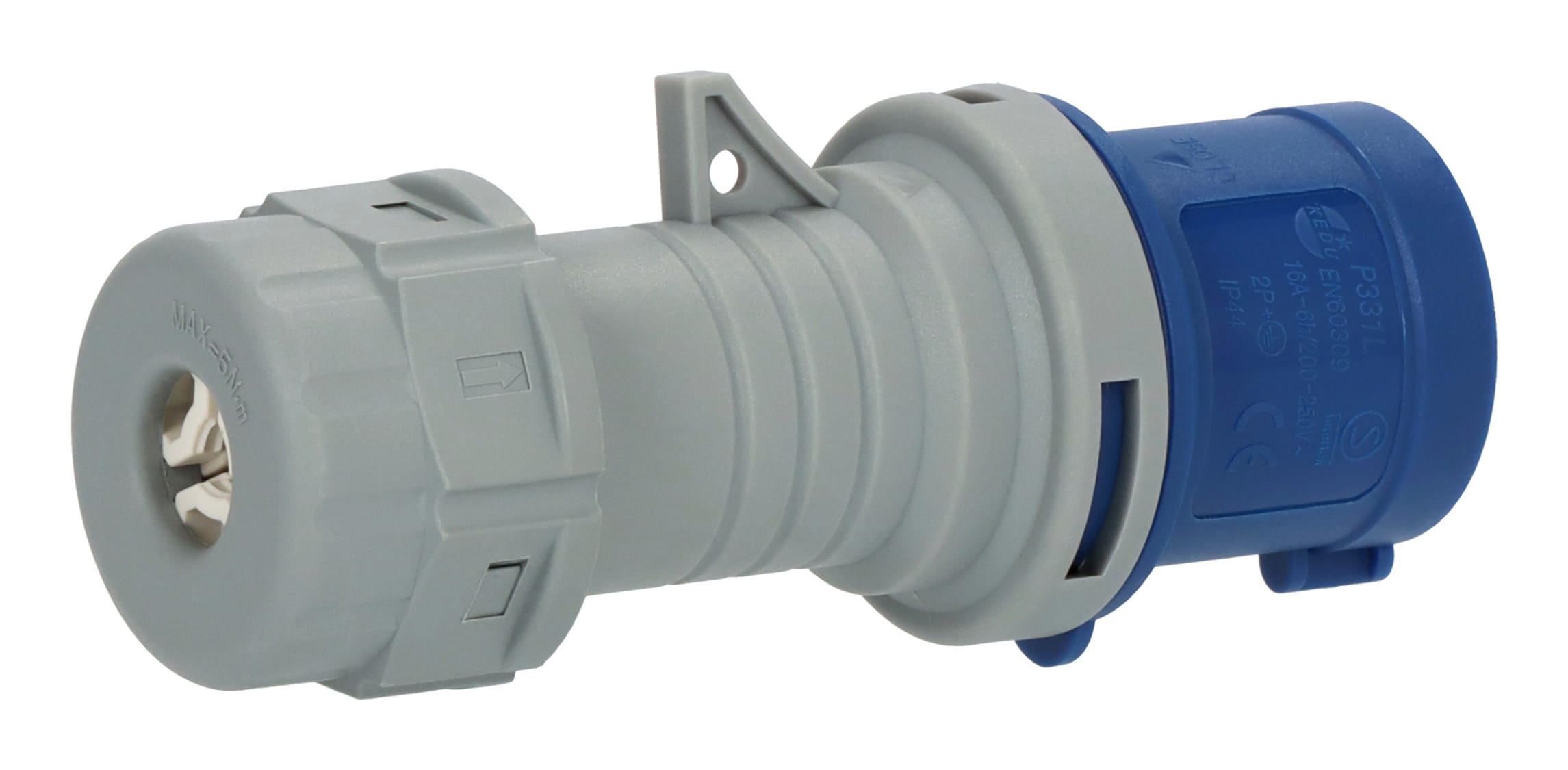 Brennenstuhl 1081010100, 230 V, 16 A, Blau, Grau, Kunststoff, 54 mm, 137 mm
