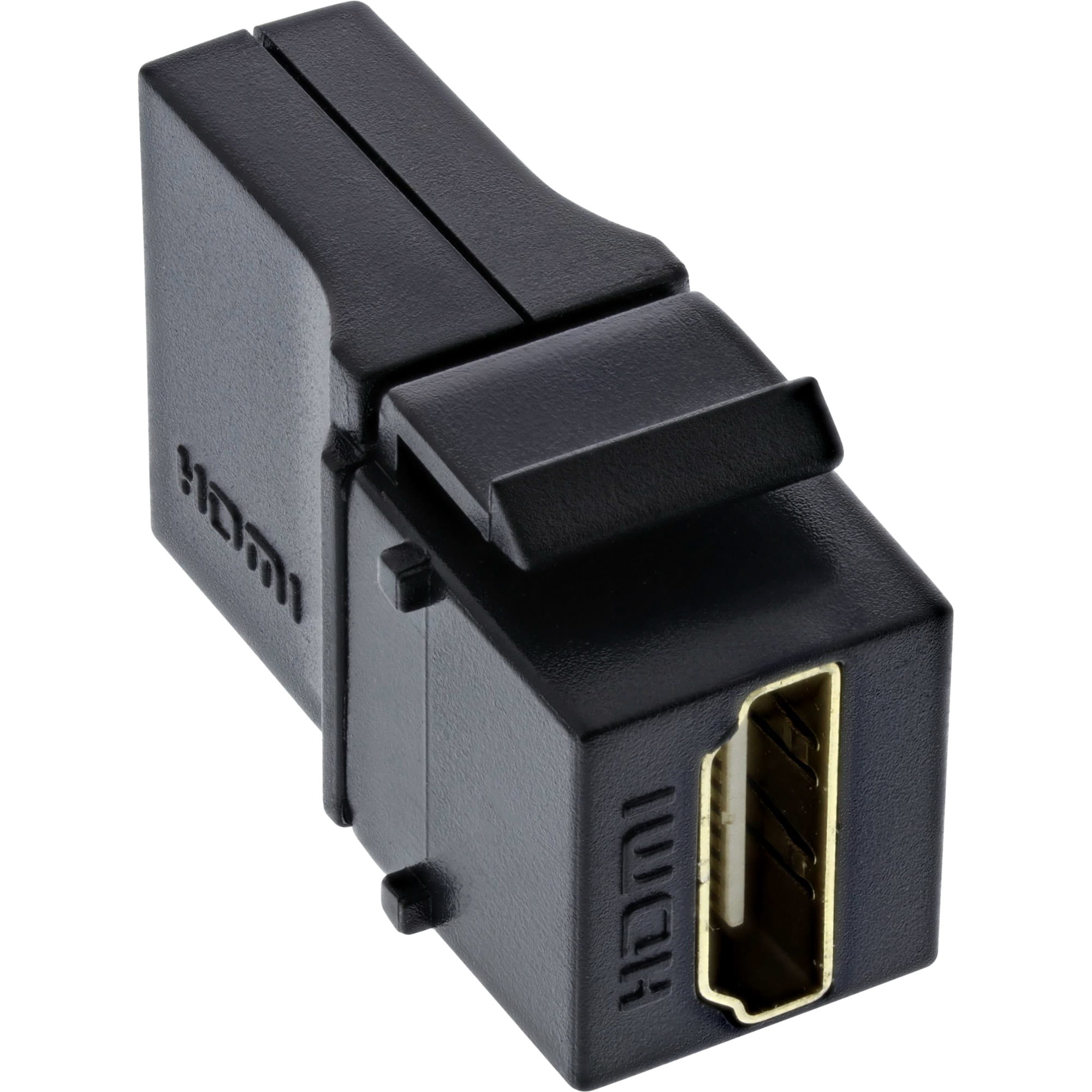 InLine HDMI Keystone Snap-In Einsatz 4K/60Hz - HDMI A Buchse/Buchse - gewinkelt