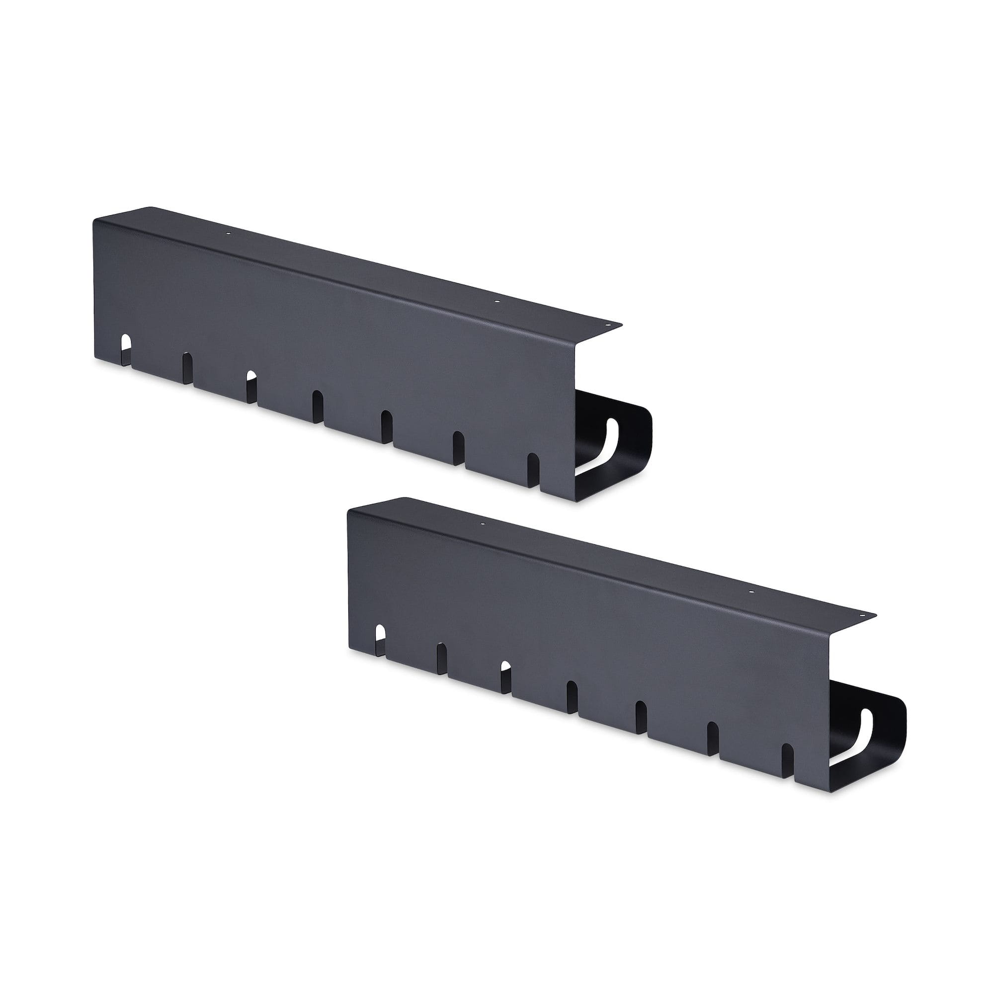 StarTech.com Startech - Kabelmanagementfach - Stromleistenhalter - unter Tisch montierbar - Schwarz - 53 cm - TAA-konform (Packung mit 2)