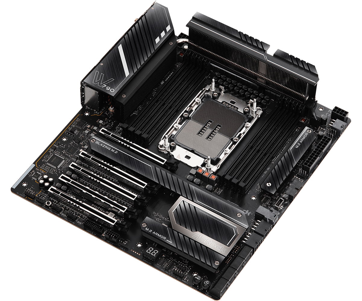 ASRock W790 WS, Intel, LGA 4677 (Socket E), Intel® Xeon® W, W-2400, W-3400, DDR5-SDRAM, 2 TB
