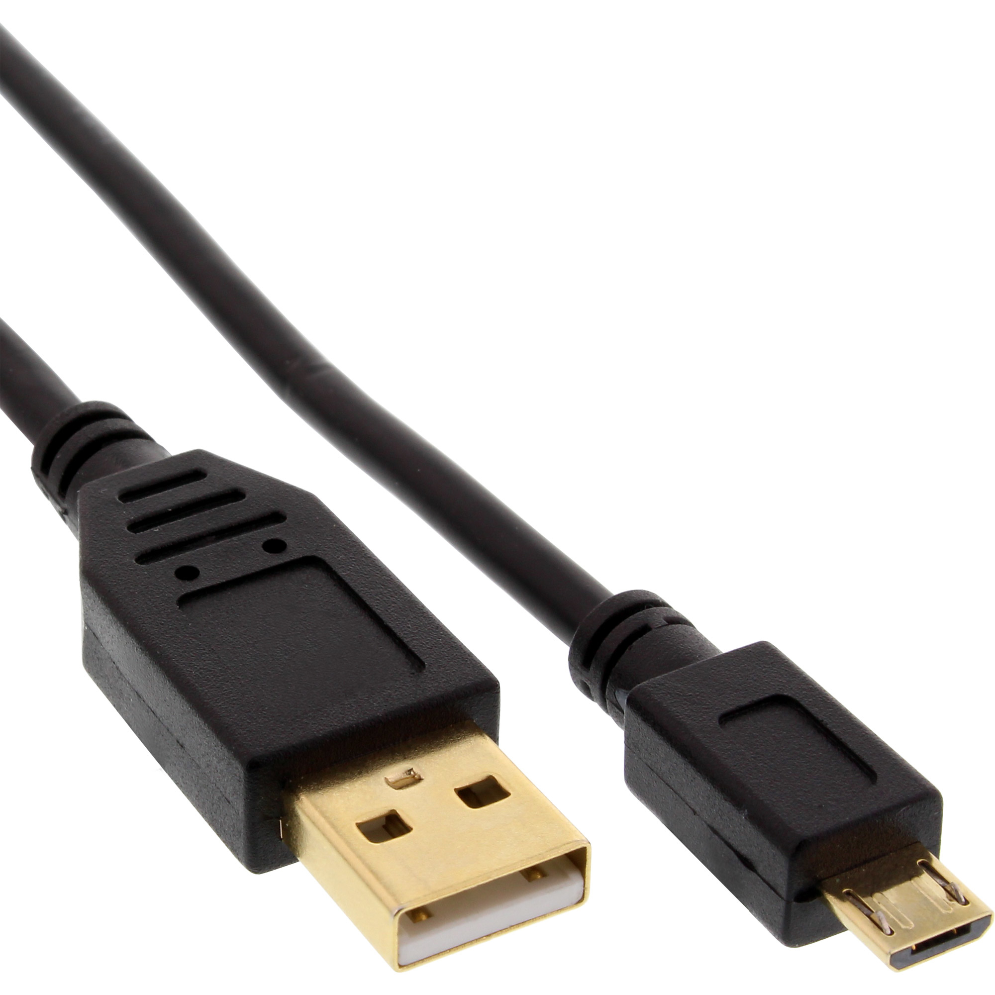 InLine Micro-USB 2.0 Kabel - USB-A ST an Micro-B ST - vergoldete Kontakte - 3m