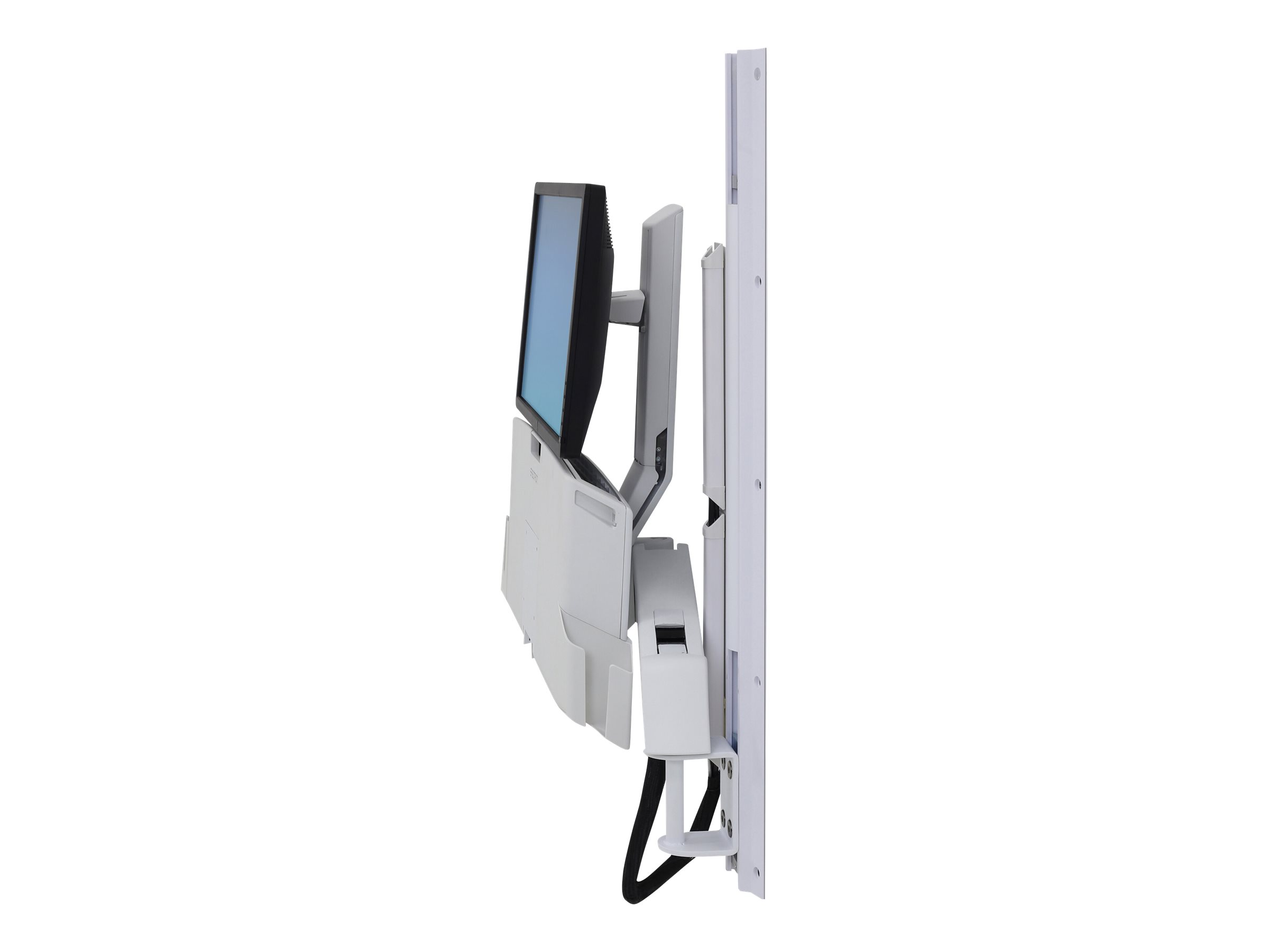 Ergotron Befestigungskit (CPU-Halter, Tastatur-Tablett, Monitorhalterung) - für LCD-Display / PC-Ausrüstung - mittlerer CPU-Halter - Aluminium, hochwertiger Kunststoff - weiß - Bildschirmgröße: bis zu 61 cm (bis zu 24 Zoll)