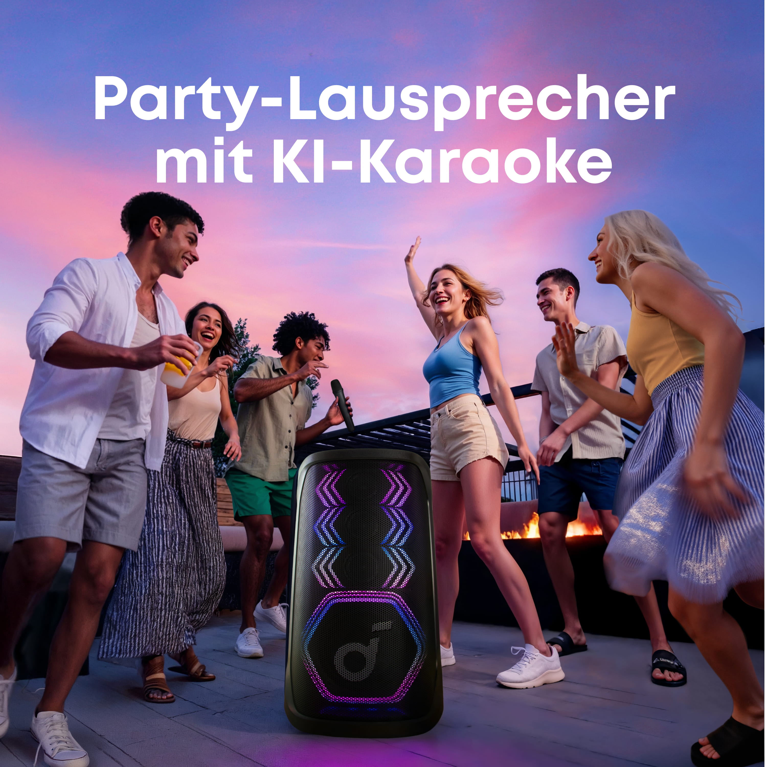Anker Innovations Soundcore Rave 3S, 16,5 cm (6.5"), 16,5 cm, 200 W, Kabellos, Party Lautsprecher, Schwarz