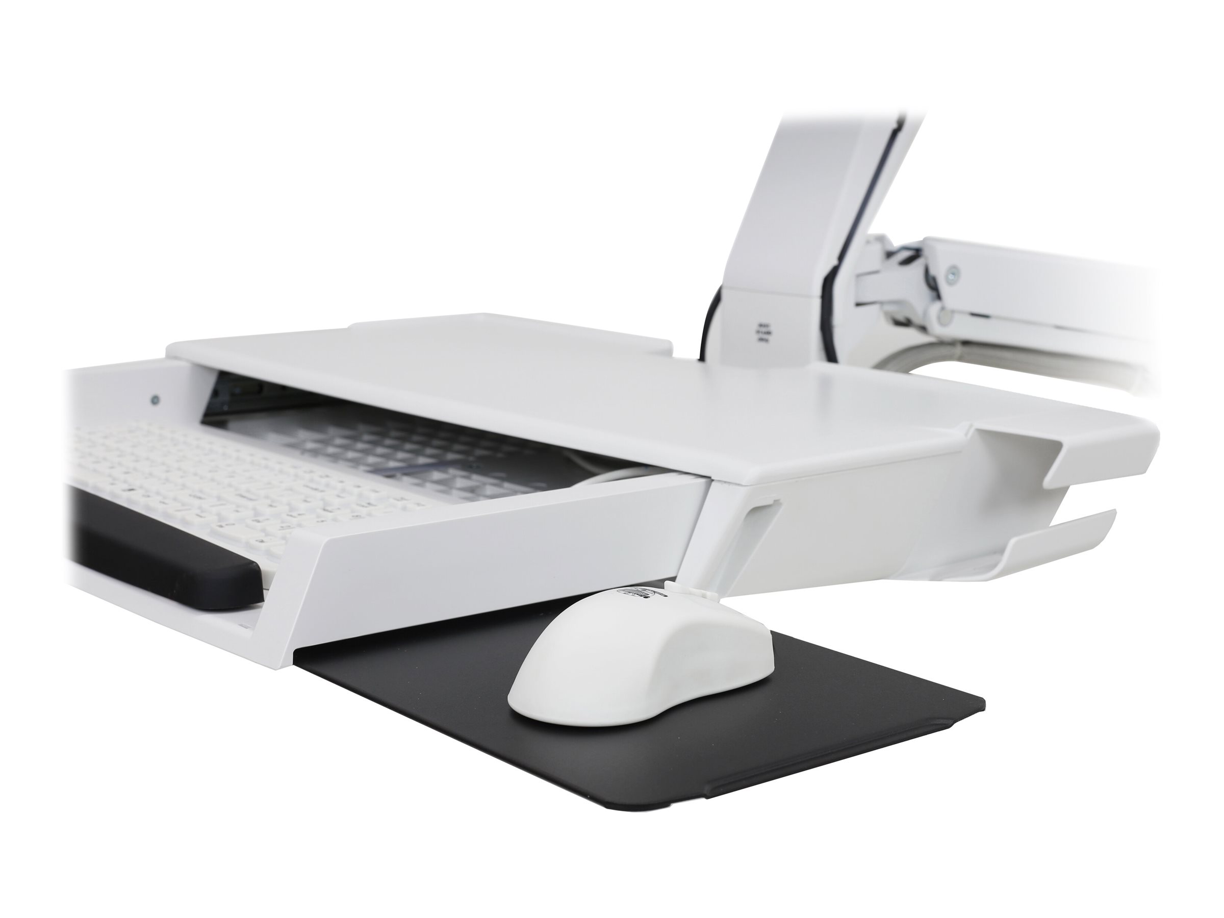 Ergotron Befestigungskit (CPU-Halter, Tastatur-Tablett, Monitorhalterung) - für LCD-Display / PC-Ausrüstung - mittlerer CPU-Halter - Aluminium, hochwertiger Kunststoff - weiß - Bildschirmgröße: bis zu 61 cm (bis zu 24 Zoll)