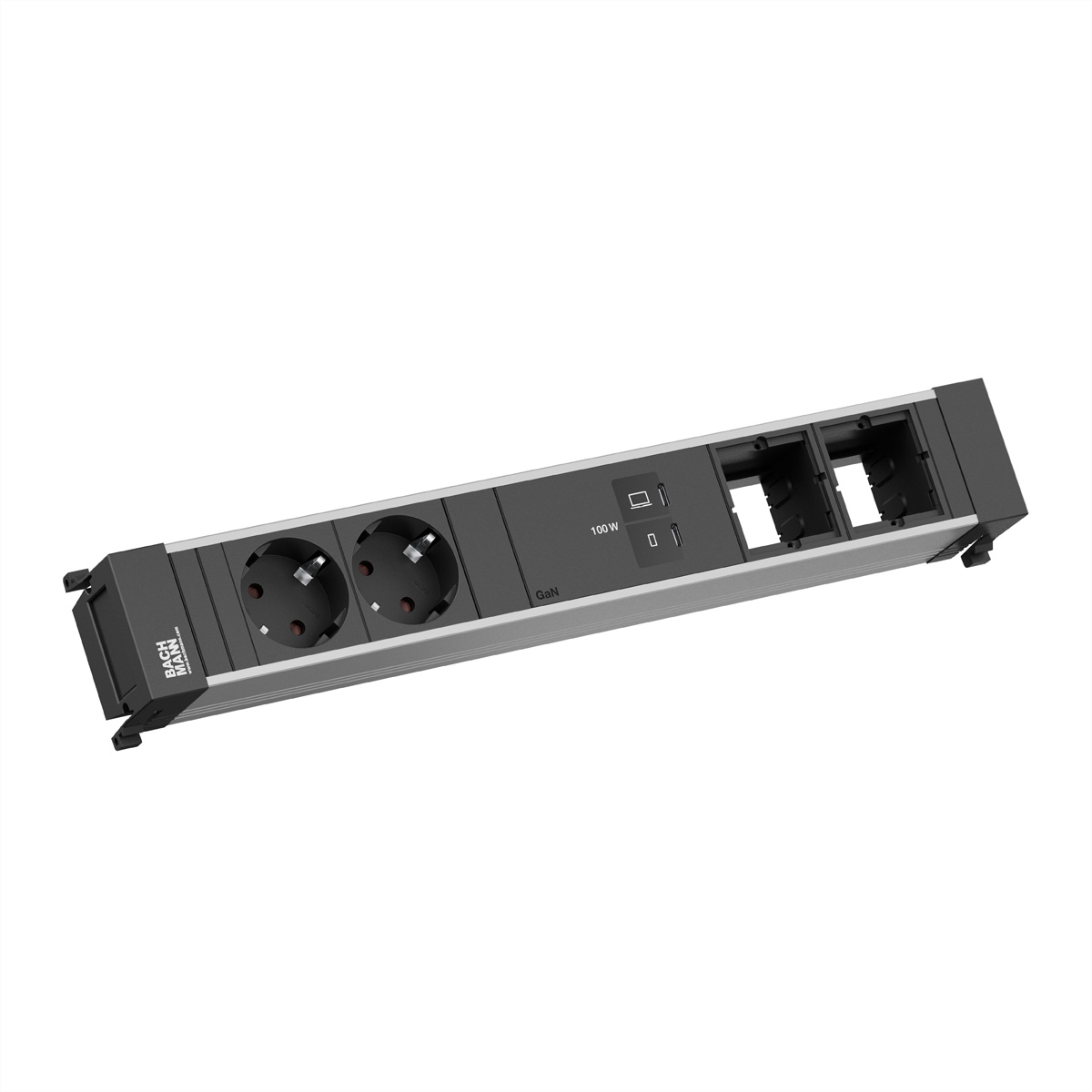 Bachmann POWER FRAME 2xCEE7/3 1xUSB C/C 100W 2xCM - Steckdosenleiste