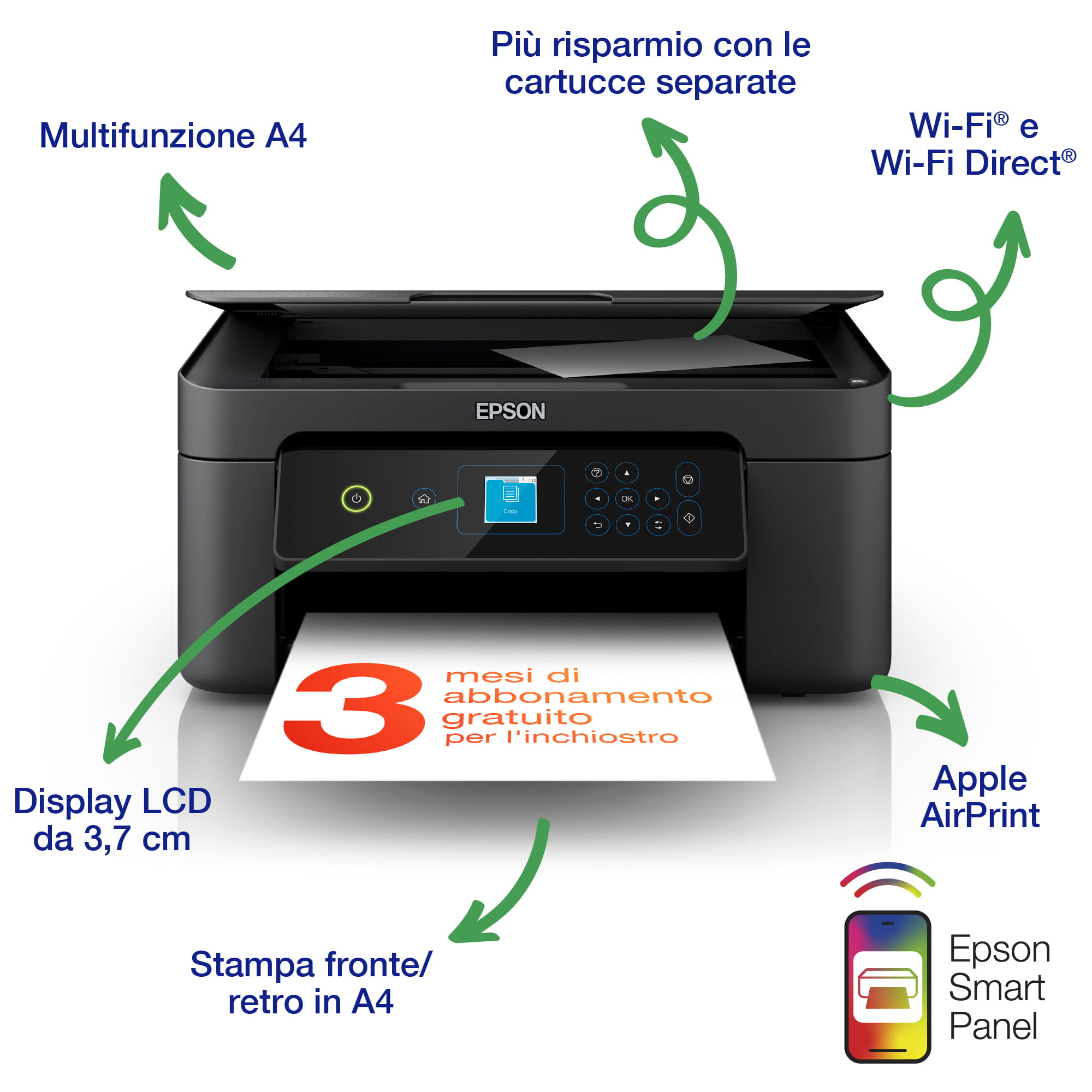 Epson Expression Home XP-3205 - Multifunktionsdrucker - Farbe - Tintenstrahl - A4/Legal (Medien)