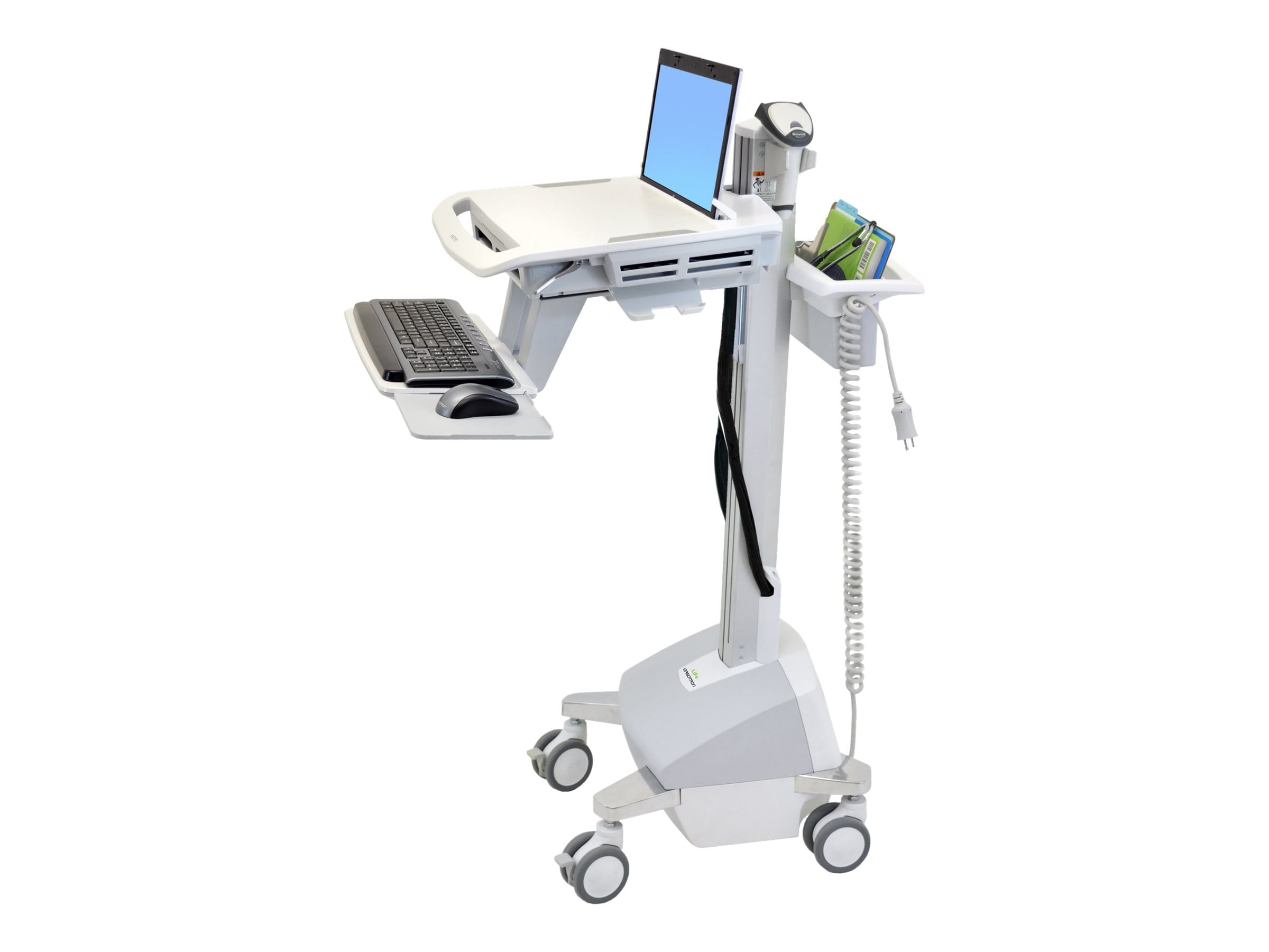 Ergotron EMR Laptop Cart, LiFe Powered - Wagen - für Notebook / PC-Ausrüstung - verriegelbar - medizinisch - Kunststoff, Aluminium, verzinker Stahl - Grau, weiß, Polished Aluminum - Bildschirmgröße: bis zu 43,9 cm (bis zu 17,3") Ergotron EMR Laptop Cart, LiFe Powered - Wagen - für Notebook / PC-Ausrüstung - verriegelbar - medizinisch - Kunststoff, Aluminium, verzinker Stahl - Grau, weiß, Polished Aluminum - Bildschirmgröße: bis zu 43,9 cm (bis zu 17,3")