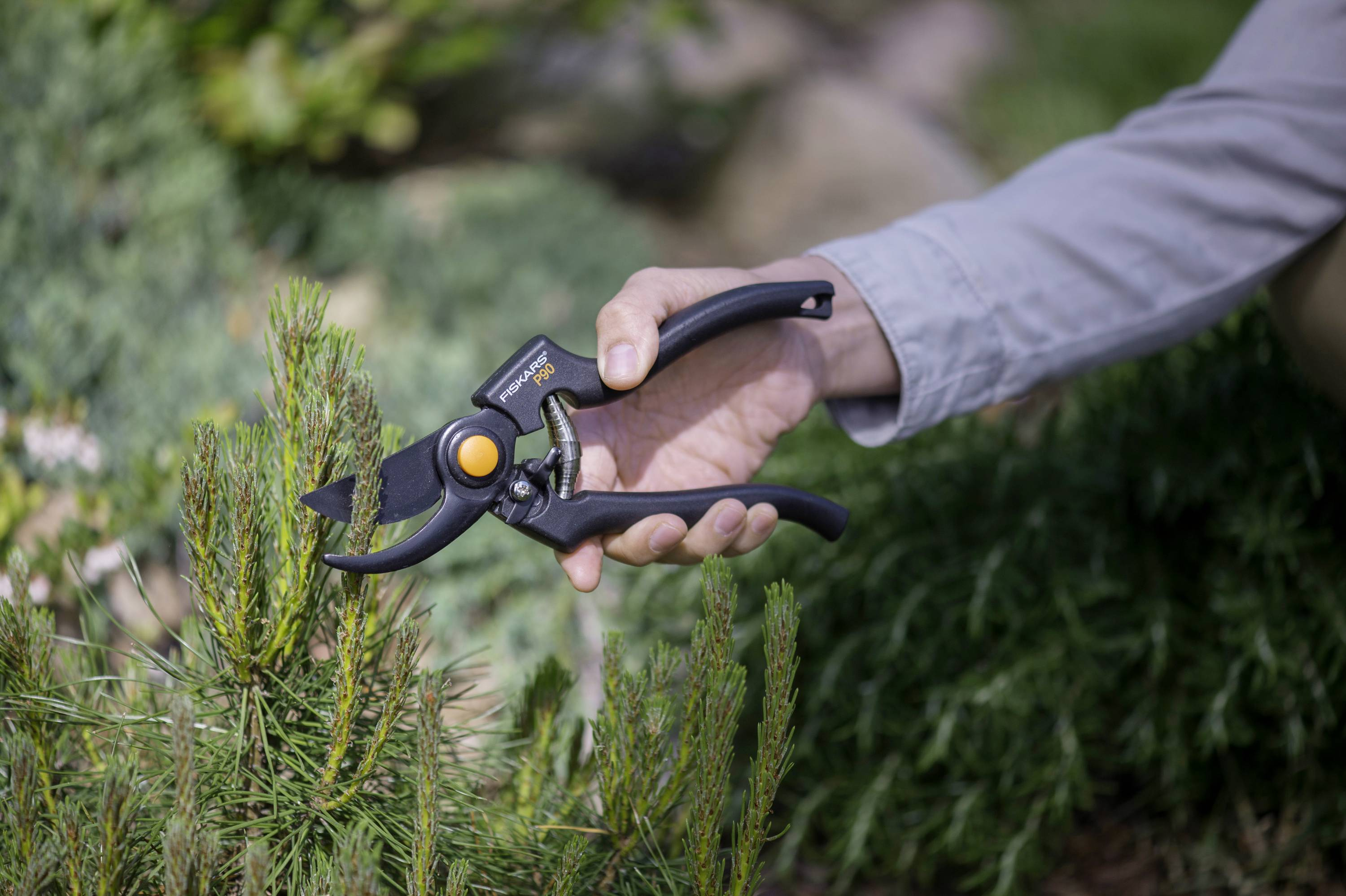Fiskars Bypass-Gartenschere für frischeÄste und Zweige - Antihaftbeschichtet - H...