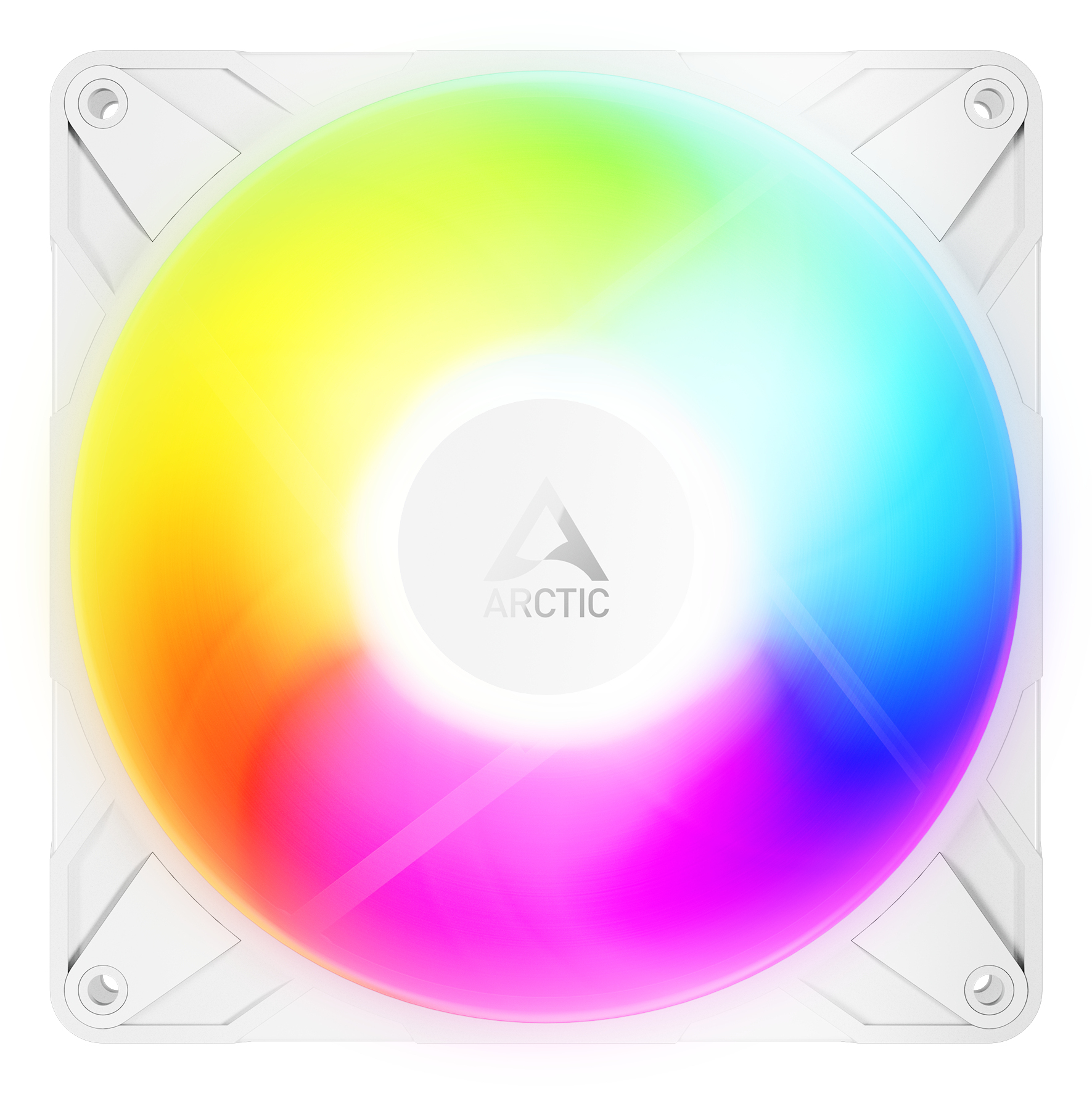 Arctic Freezer P14 Pro Reverse A-RGB (White) - 140 mm A-RGB PWM-Lüfter mit Kabelsplitter, Ventilator, 14 cm, 166,5 m³/h, Weiß