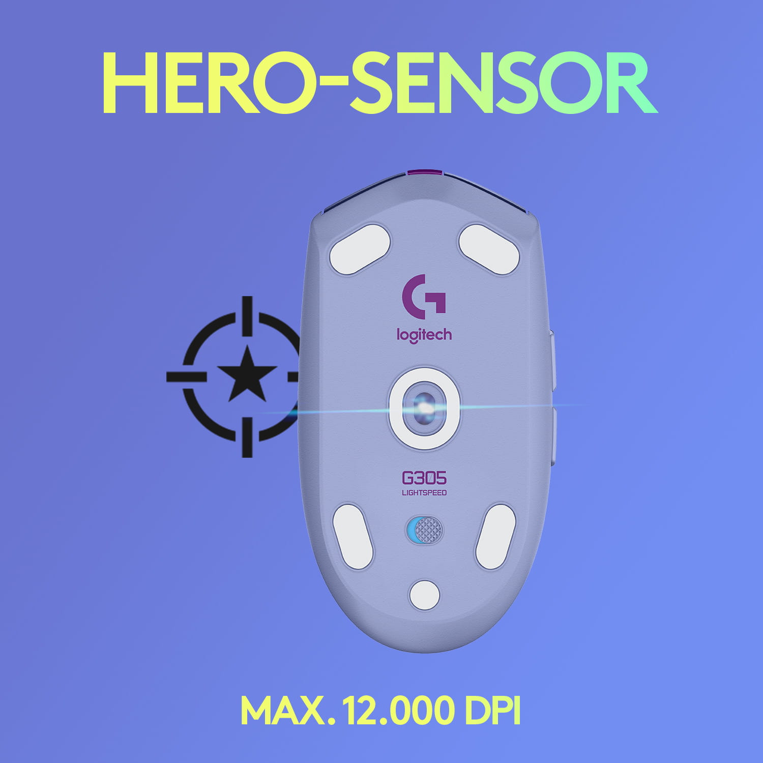 Logitech G G305 - Maus - optisch - 6 Tasten - kabellos - 2.4 GHz - kabelloser Empfänger (USB)