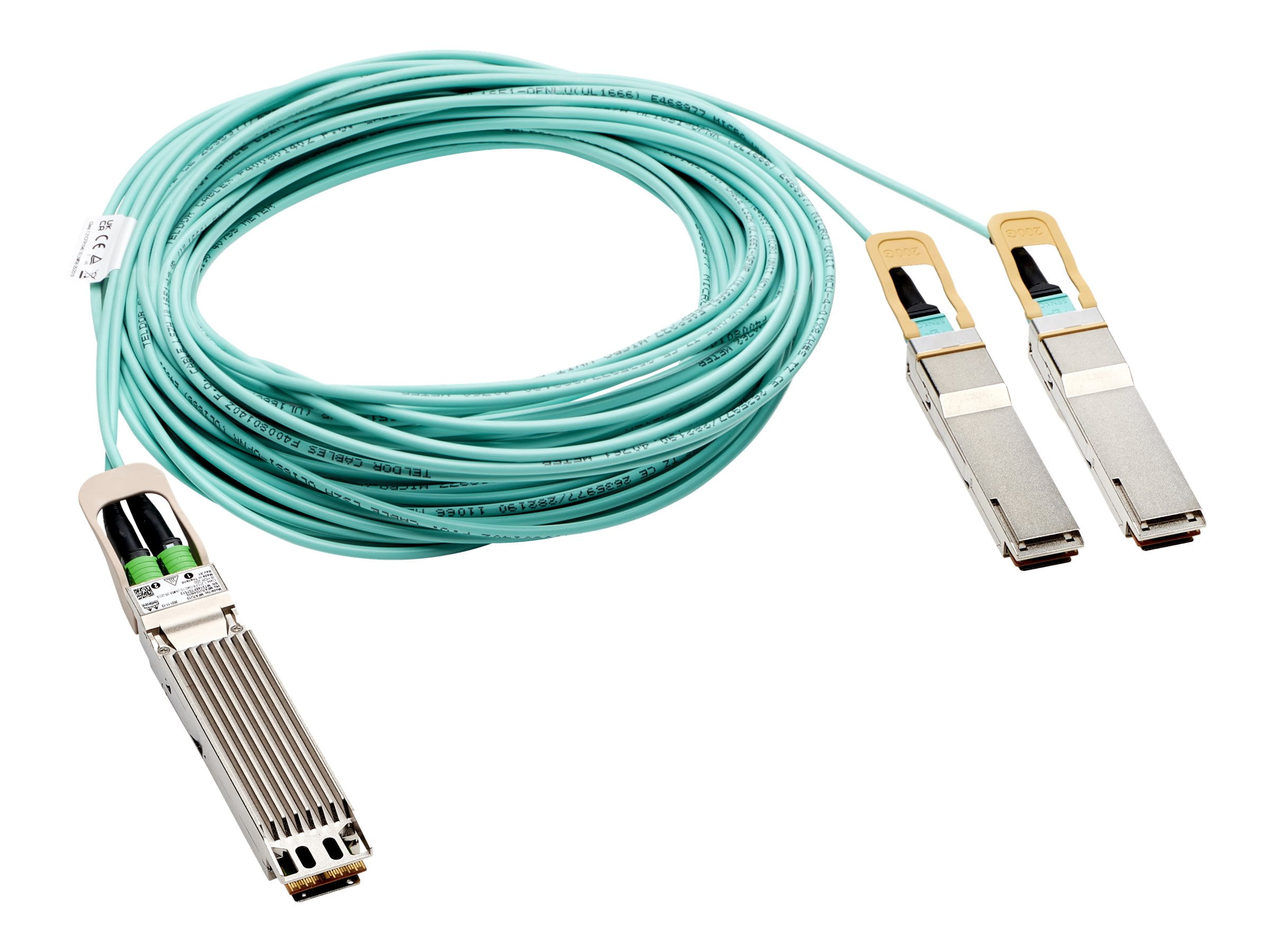 HPE Infiniband - Splitter zum direkten Anschließen - OSFP zu QSFP56 - 10 m - Active Optical Cable (AOC)