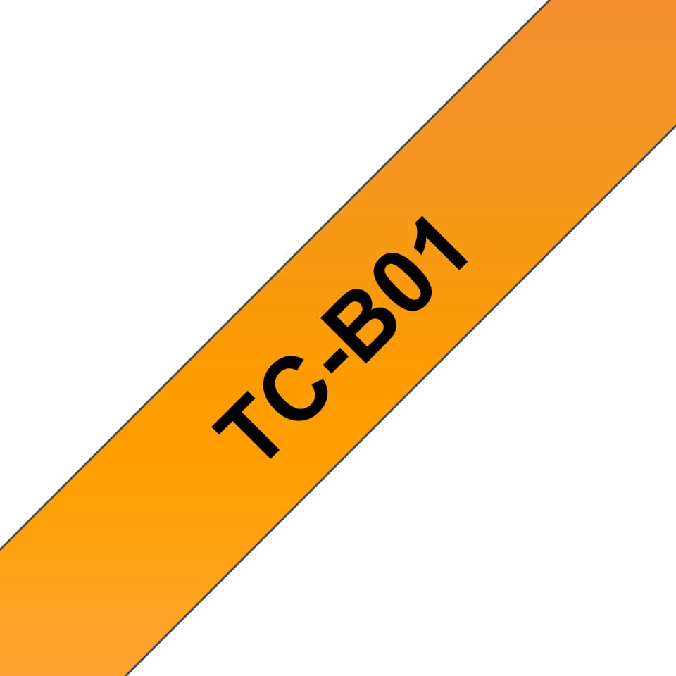 Brother TCB01 - 12 mm x 6.7 m - schwarz auf fluoreszierendem