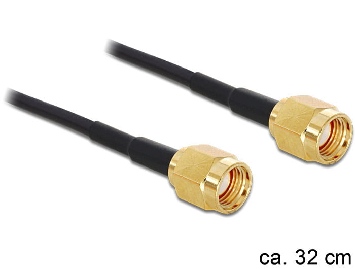 Delock Adapter RP-SMA Plug > RP-SMA Plug - Antennenkabel - RP-SMA (M)