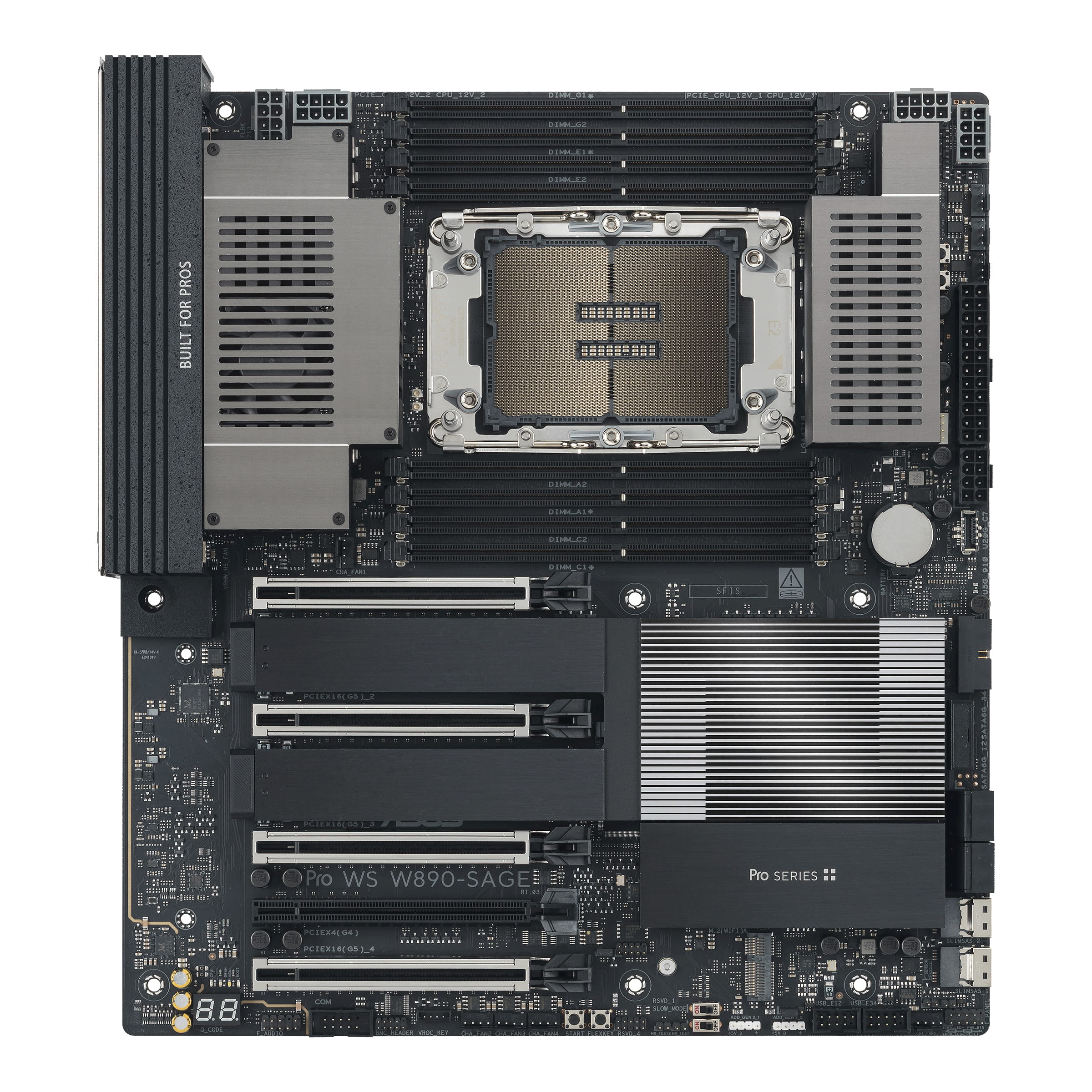 ASUS Pro WS W890-SAGE - Motherboard - SSI CEB - LGA4710-2 Socket - W890 Chipsatz - USB4, USB 3.2 Gen 2, USB-C 3.2 Gen 2x2, USB 3.2 Gen 1 - 2.5 Gigabit LAN, 10 Gigabit LAN - Onboard-Grafik (CPU erforderlich)