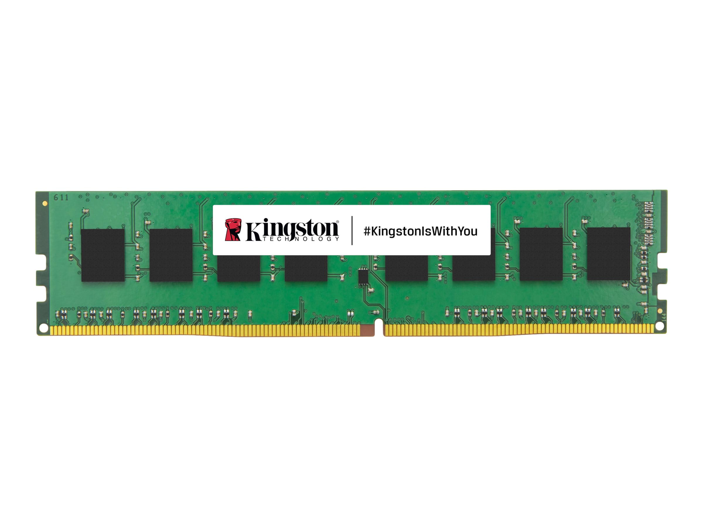 Kingston ValueRAM - DDR4 - modulo - 8 GB - DIMM 288-PIN - 3200 MT/s/PC4-25600 - CL22 - 1.2 V - senza buffer - non ECC - KINGSTON 8GB - 3200MHz