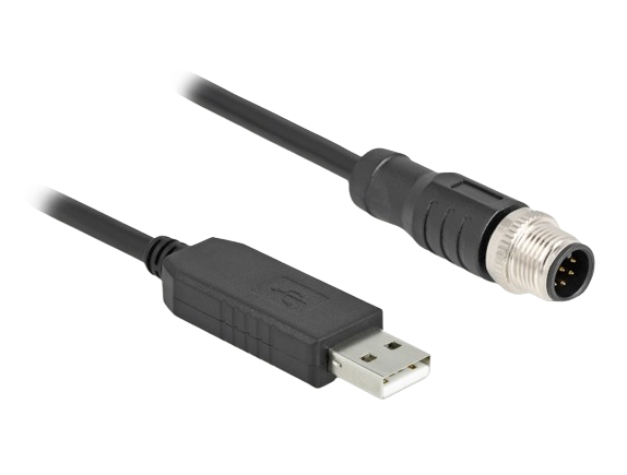 Delock Kabel USB / seriell - USB (M) zu 8-polig M12 (M)