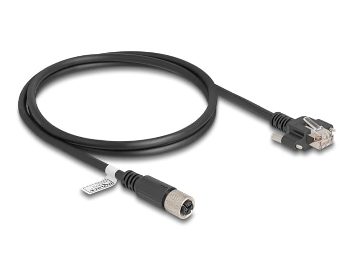 Delock Netzwerkkabel - 8-polig M12 (W) zu RJ-45 (M)