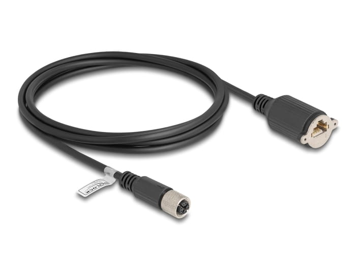 Delock Netzwerkkabel - 8 pin M12-X (W) zu RJ-45 (W)