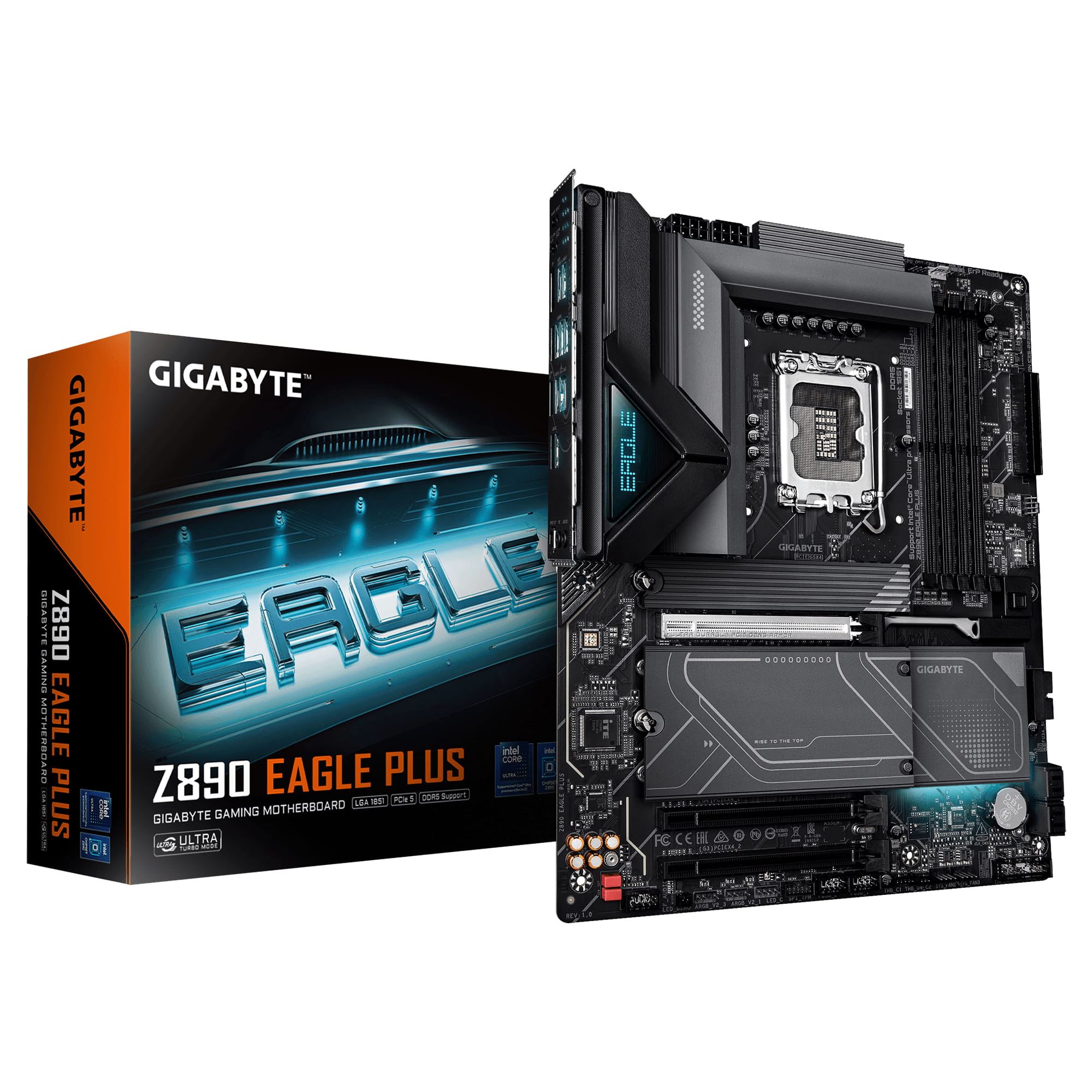 Gigabyte Z890 EAGLE PLUS - Motherboard - ATX - LGA1851 Sockel - Z890 Chipsatz - USB4, USB-C 3.2 Gen2, USB 3.2 Gen 2, USB 3.2 Gen 1 - 2.5 Gigabit LAN - Onboard-Grafik (CPU erforderlich)