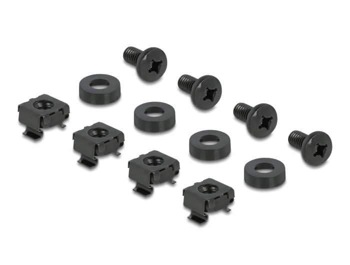 Delock Verlegetafel für Rack-Kabelmanagement - mit Bürste, 2 Öffnungen - Schwarz - 1U - 48.3 cm (19")